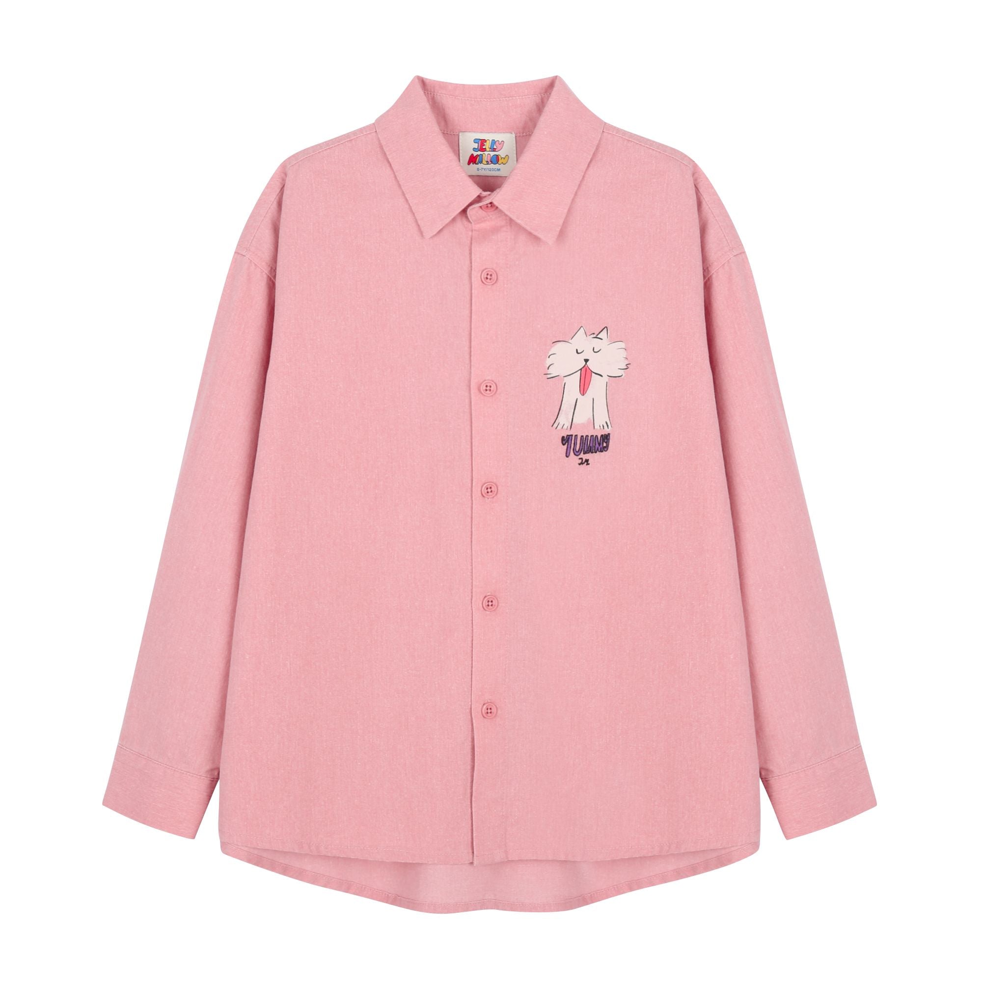 Boys & Girls Pink Cotton Shirt