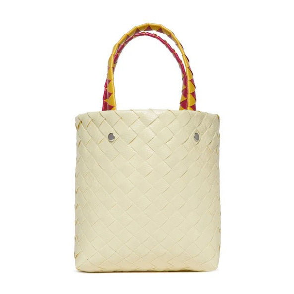 Girls Khaki Woven HandBag(H18xW16xD8cm)