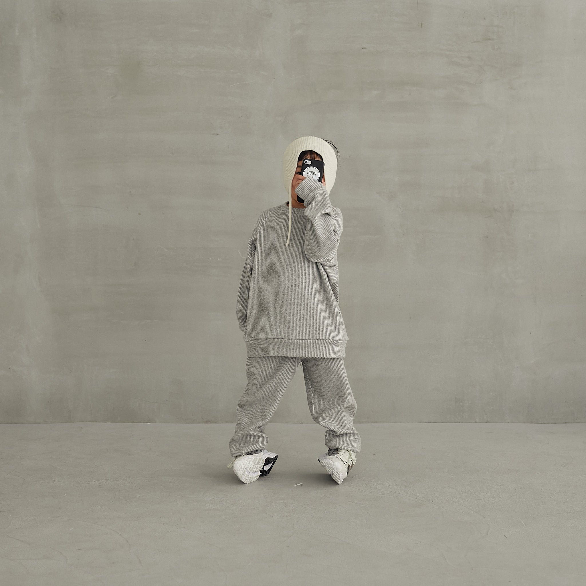 Boys & Girls Grey Cotton Sweatshirt