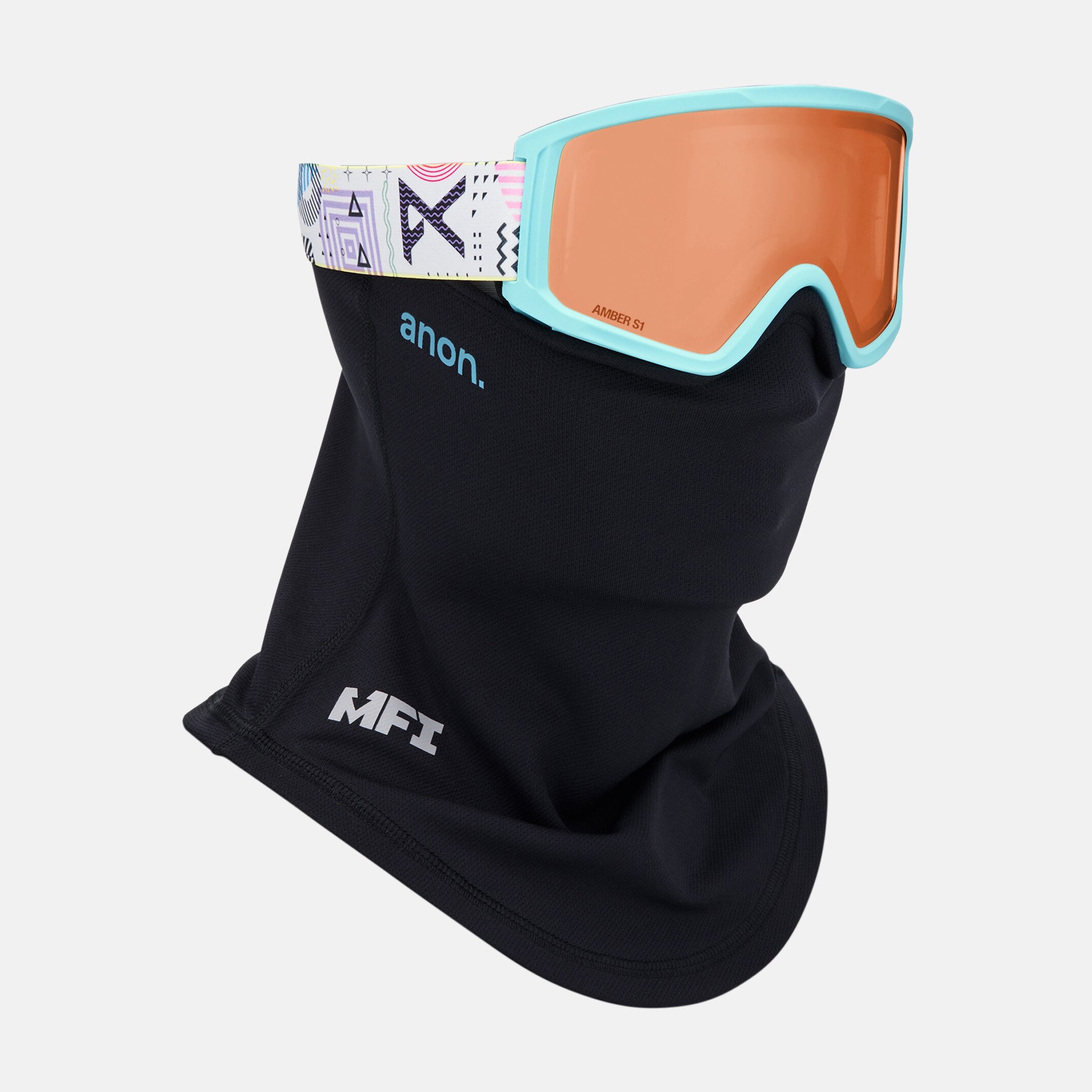 Boys & Girls Light Blue "Anon Tracker 2.0" Ski Goggles & Face Mask Set