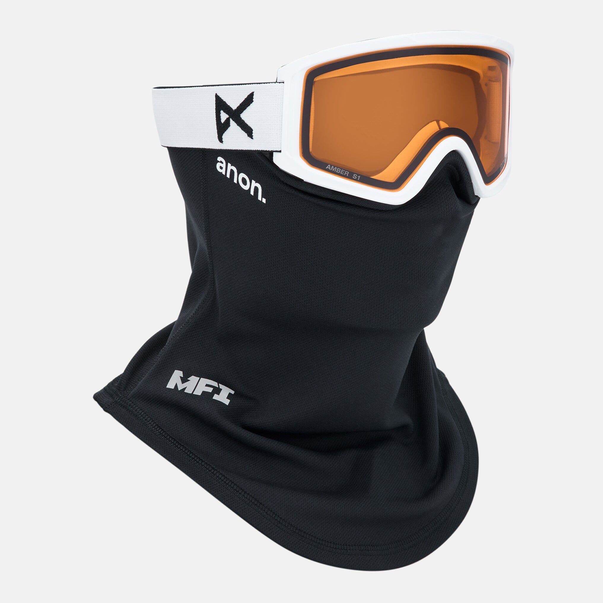 Boys & Girls White "Anon Tracker 2.0" Ski Goggles & Face Mask Set