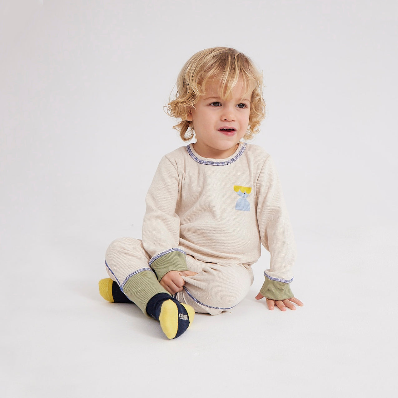 Baby Boys & Girls Beige Cotton Leggings
