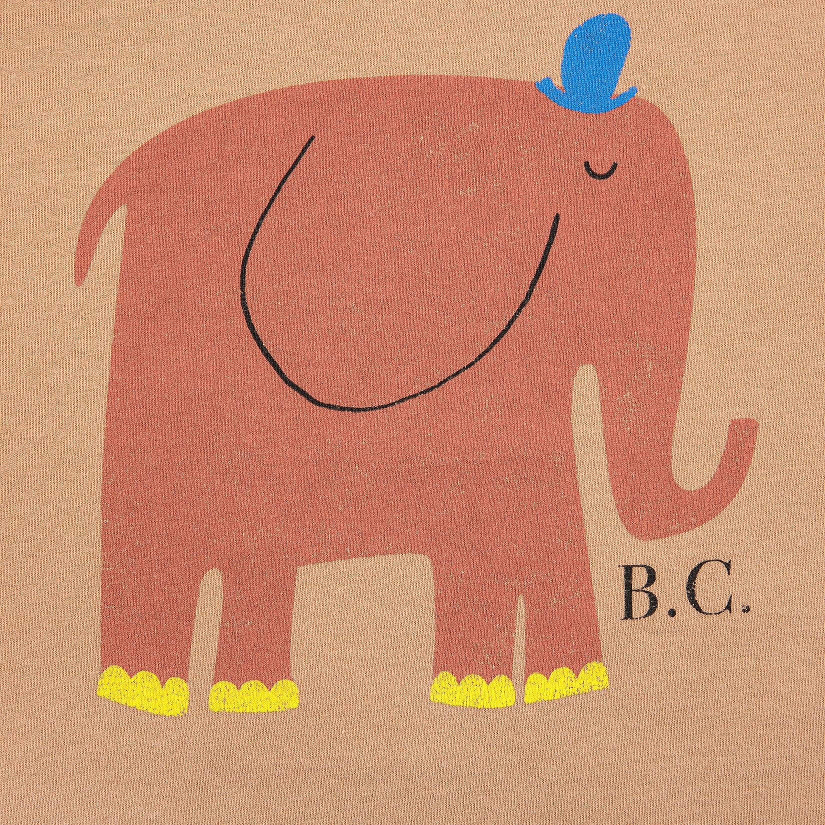 Boys & Girls Light Brown Printed Cotton T-Shirt