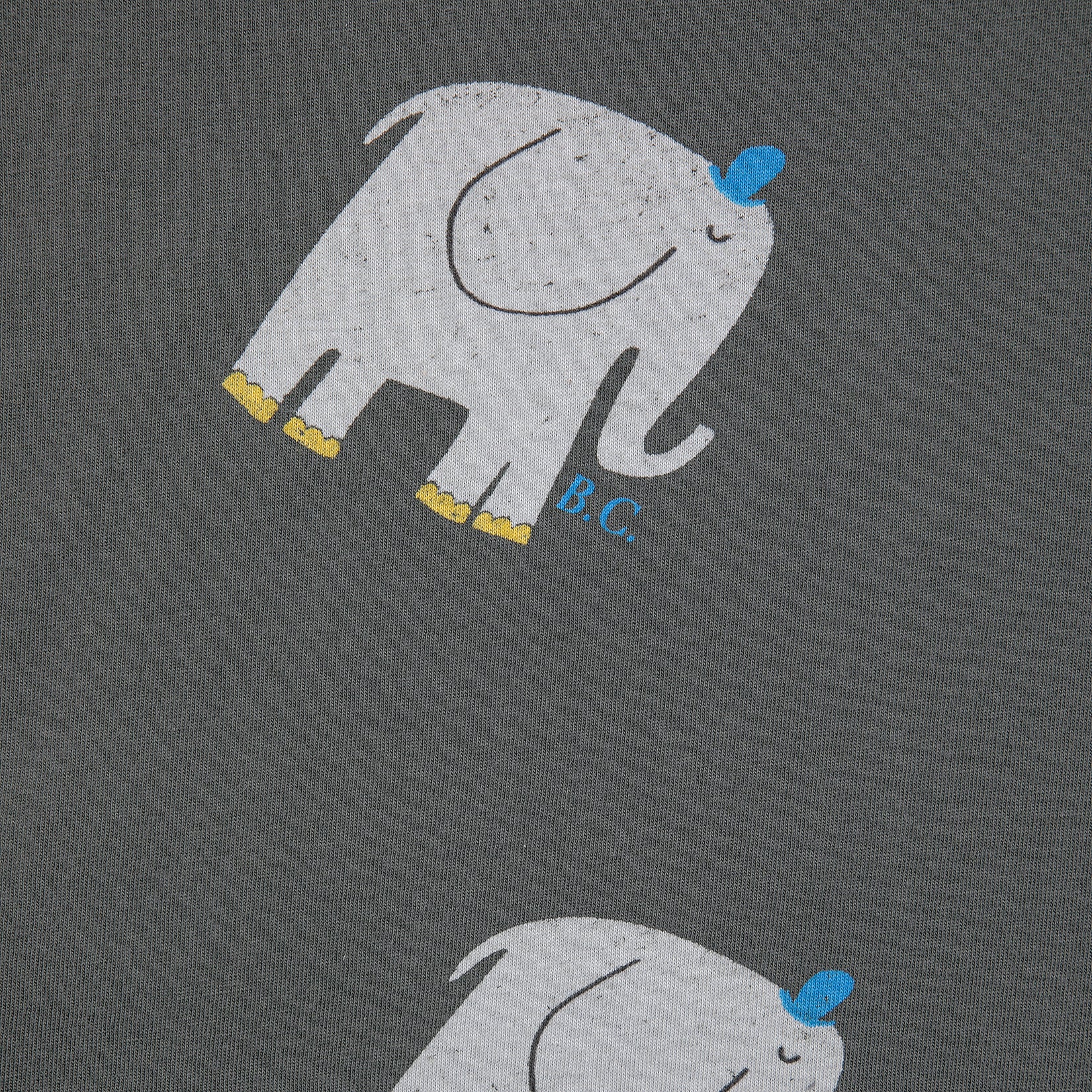Boys & Girls Dark Grey Printed Cotton T-Shirt