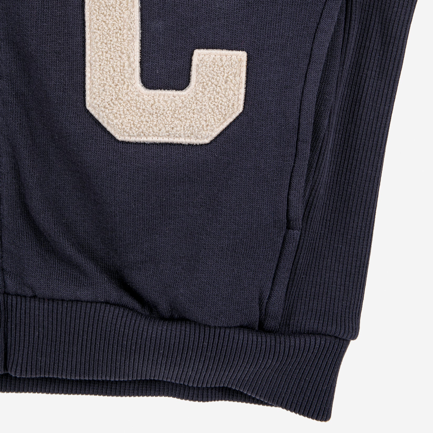Boys & Girls Navy Cotton Zip-Up Top