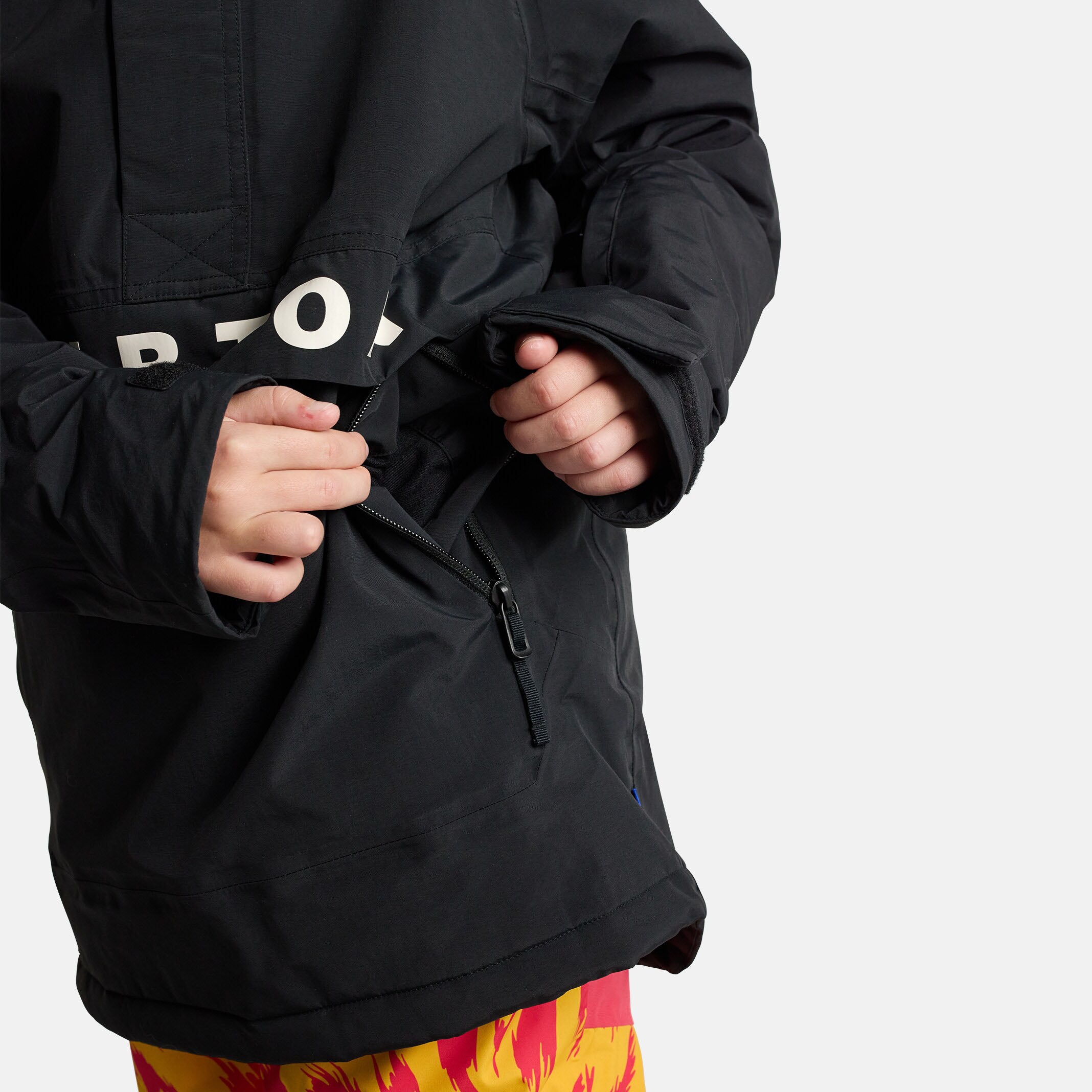 Boys & Girls Black 2L Hooded Ski Jacket