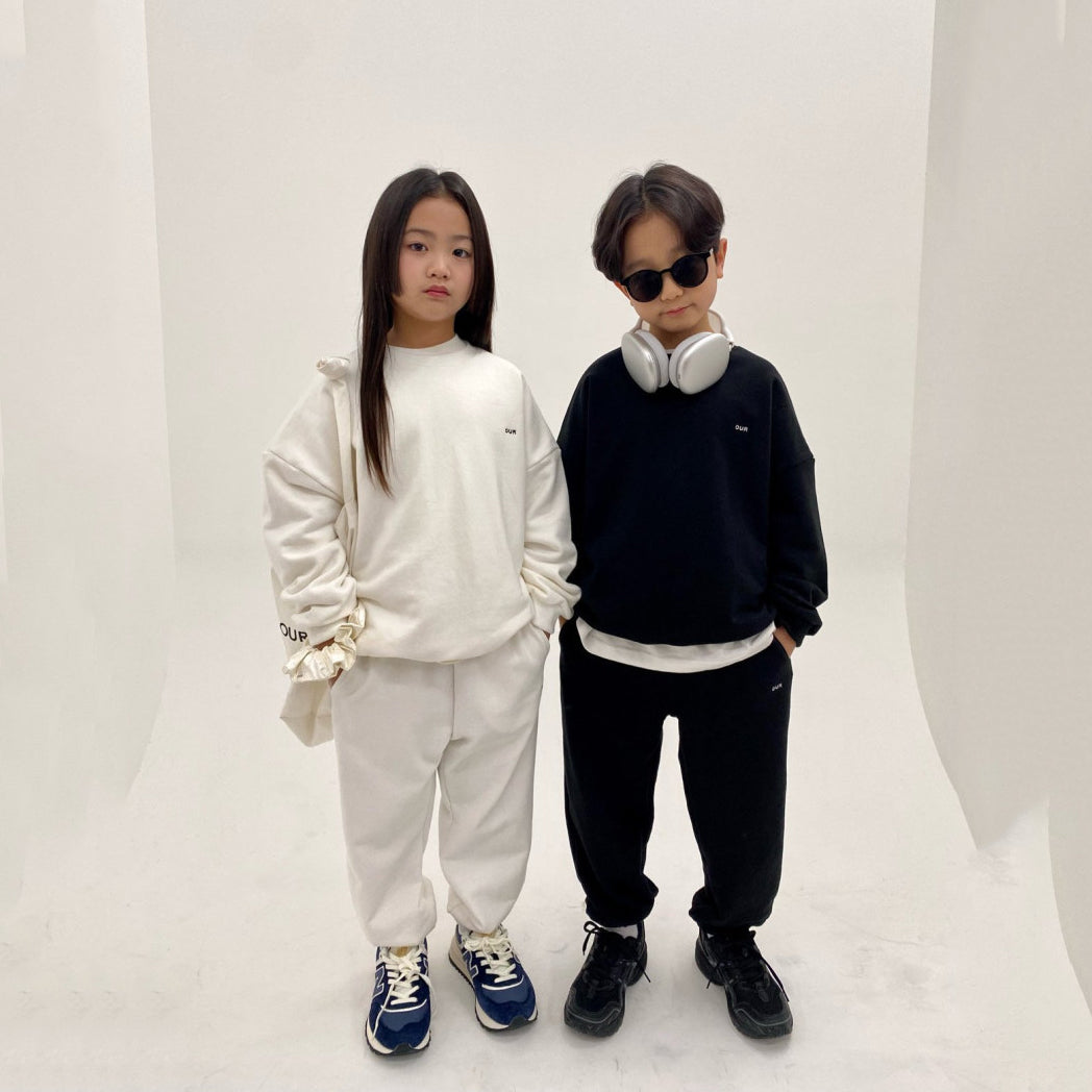 Boys & Girls Black Cotton Set