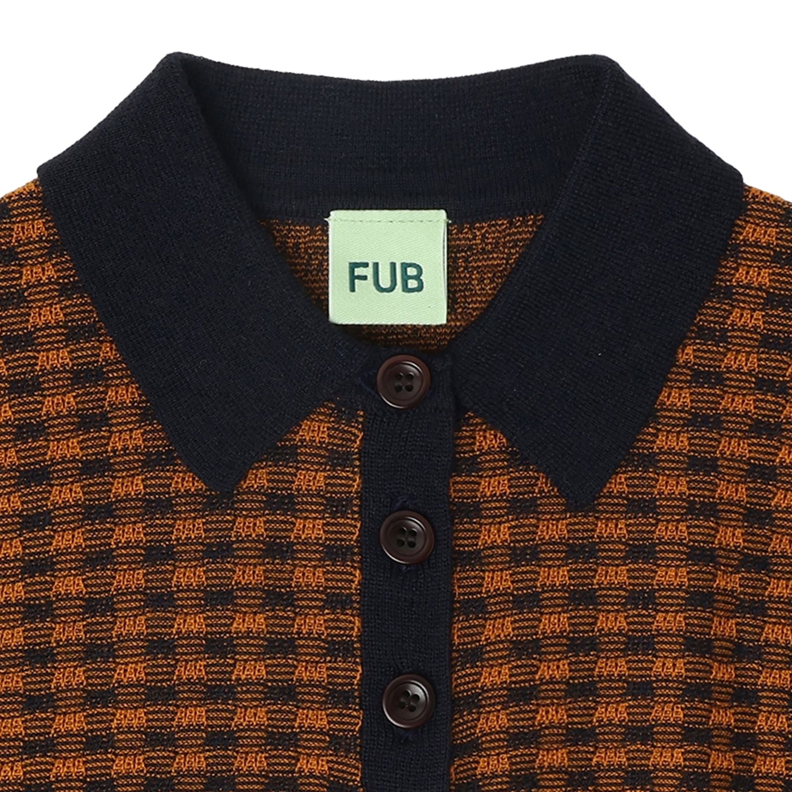 Boys & Girls Caramel Check Wool Polo Shirt