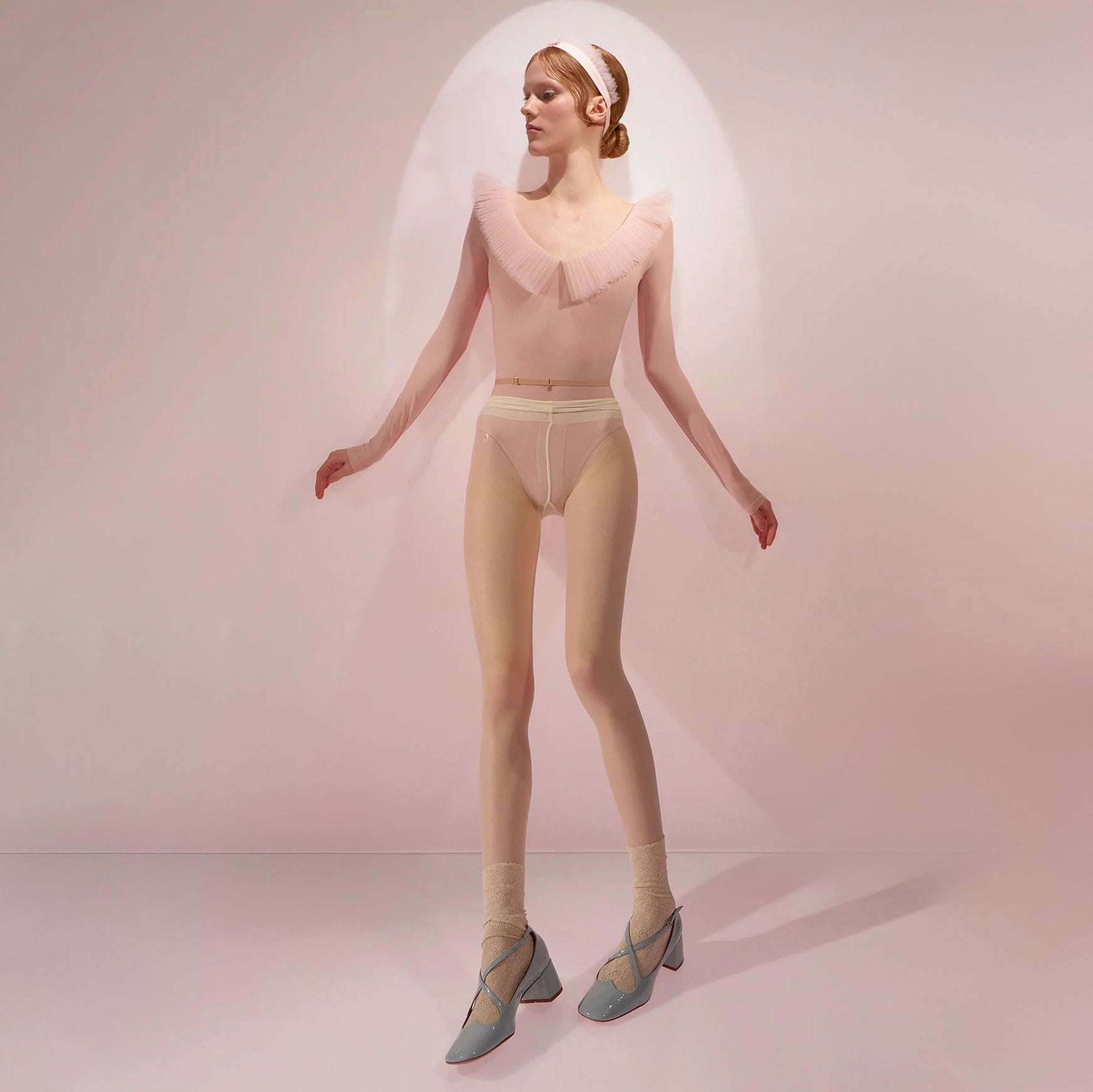 Girls Pink'JUNIOR GRAND'Ballet Onesies(J242LE83PV/baby blush)