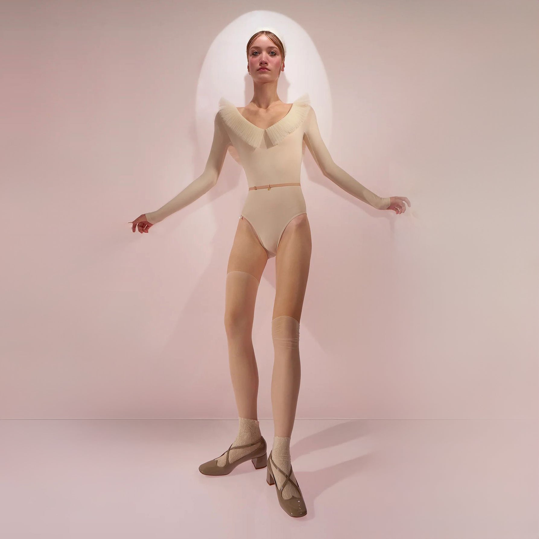Women Beige'GRAND'Ballet Onesies(242LE83PV/edelweiss)
