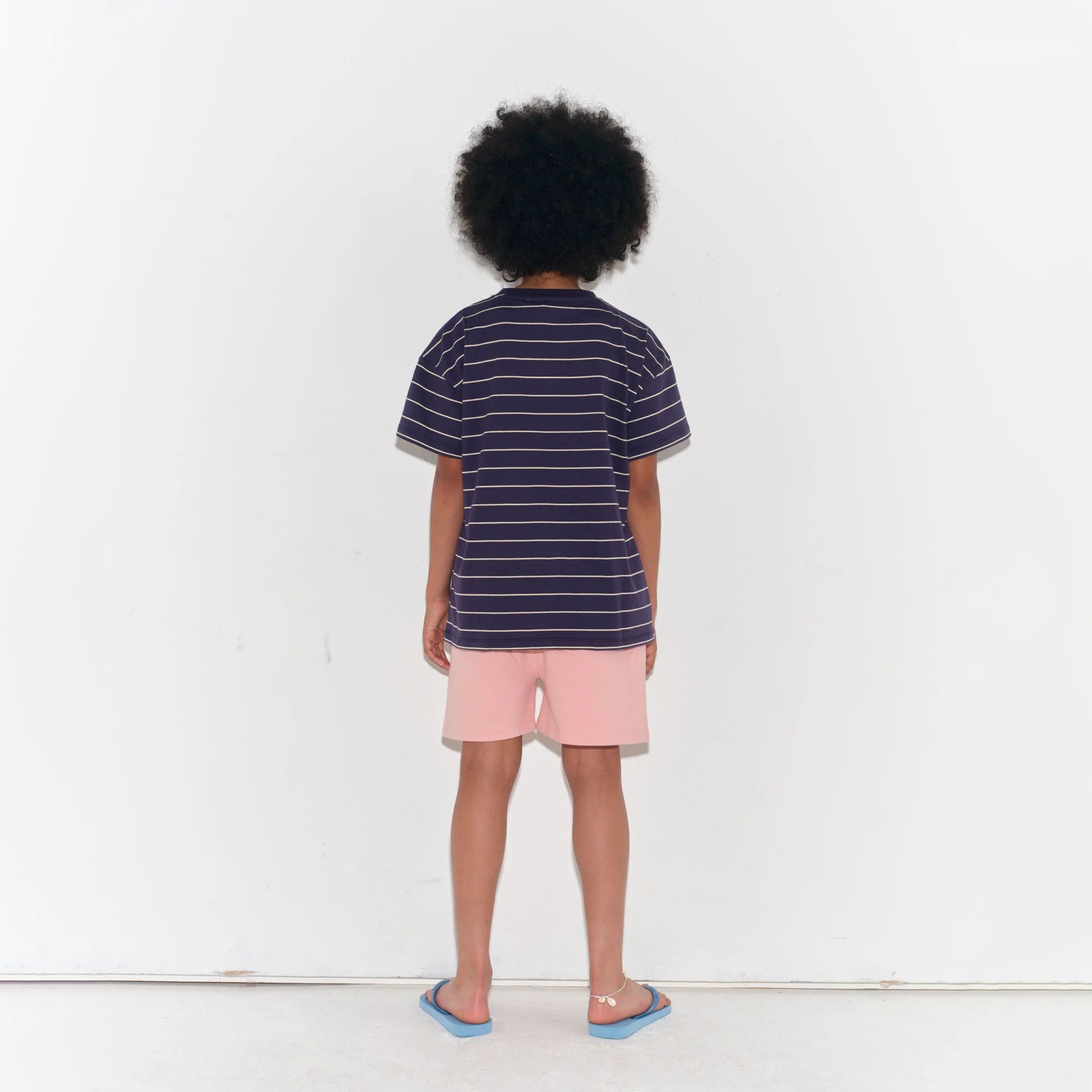 Boys & Girls Navy Stripes Cotton T-Shirt