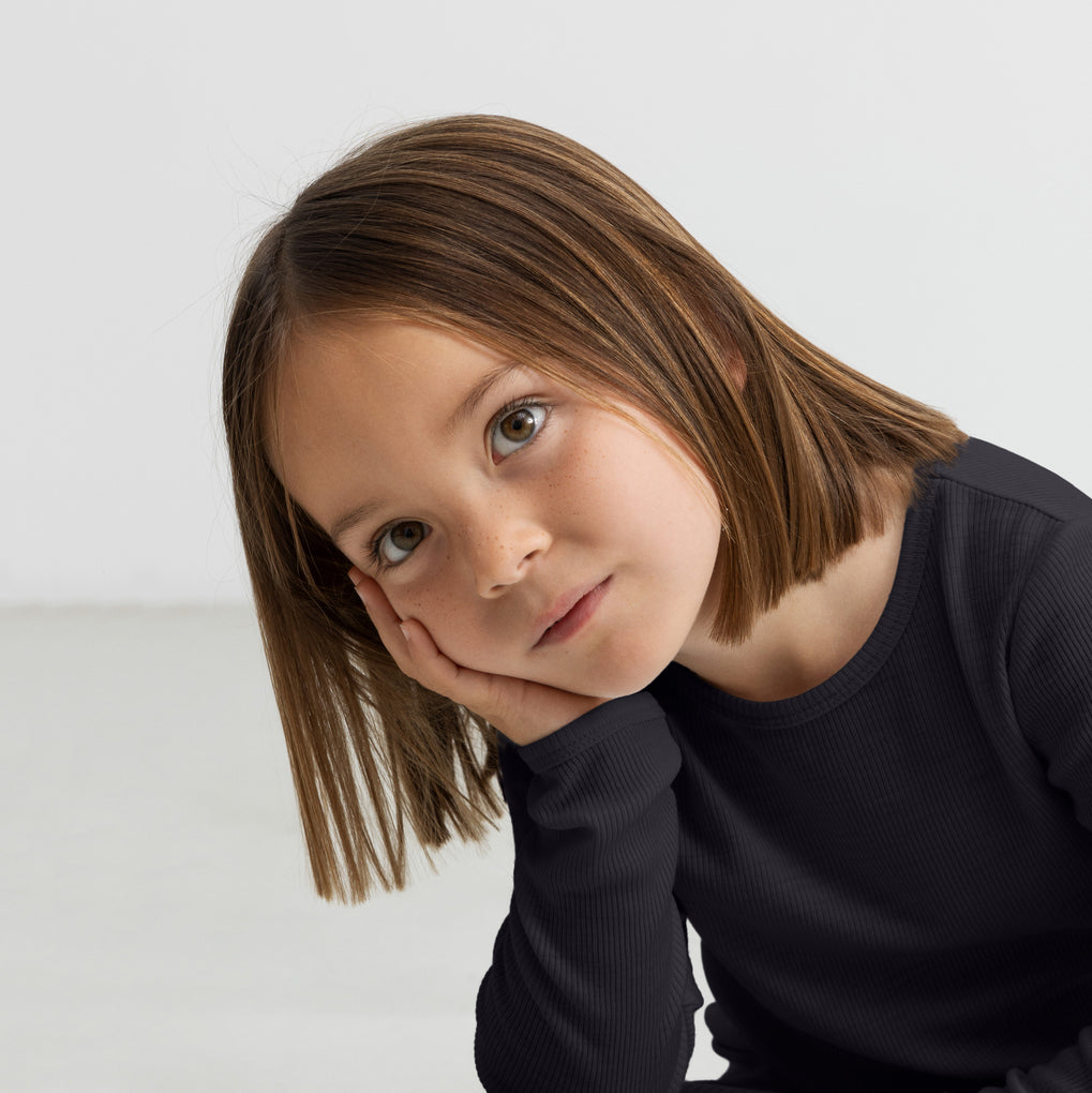 Boys & Girls Black Wool Set