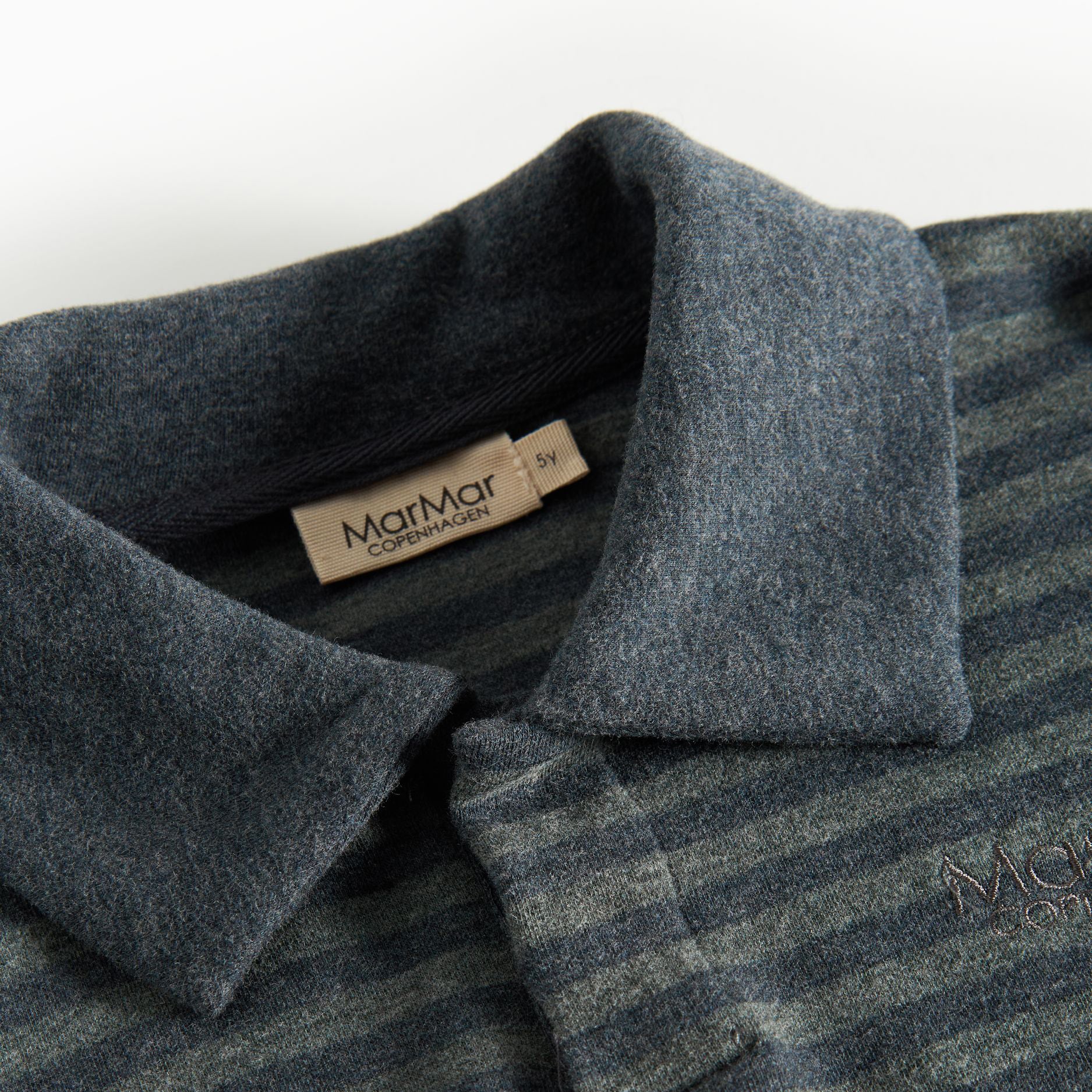 Boys & Girls Grey Stripes Cotton Polo Shirt