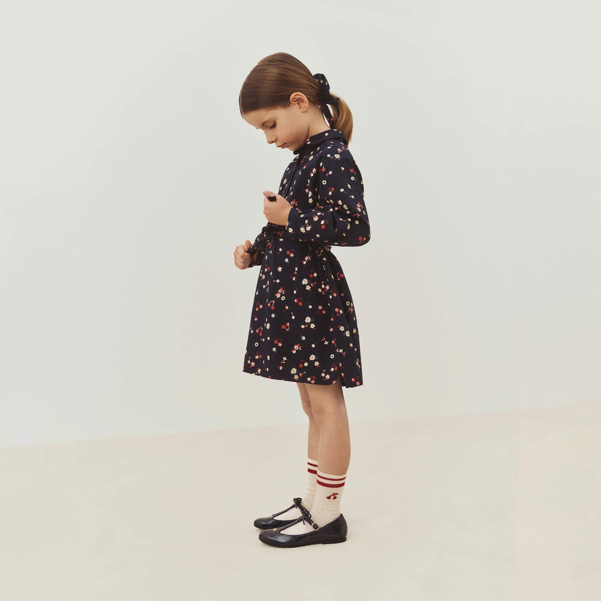 Robe en coton à fleurs multicolores pour filles