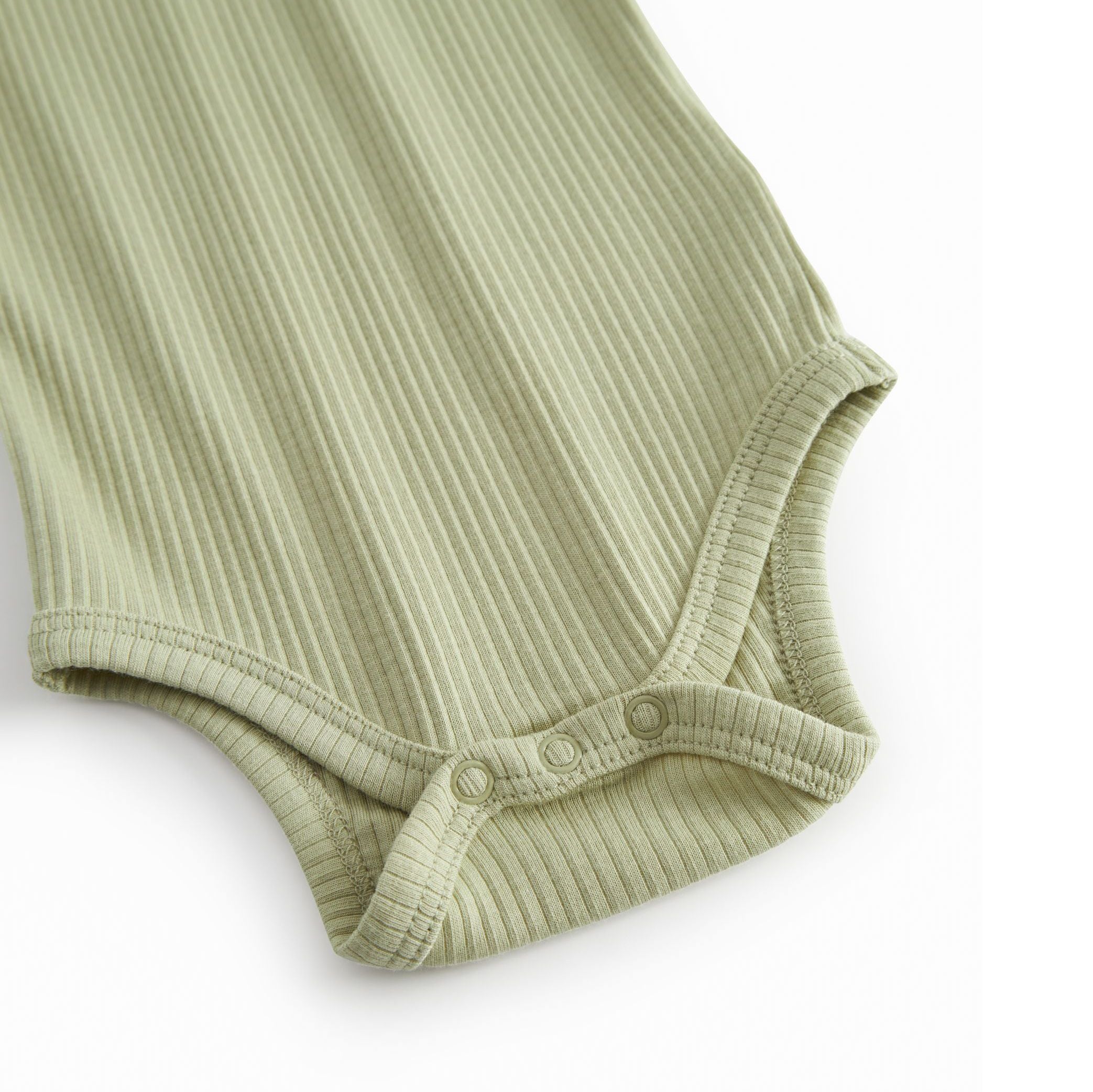Baby Boys & Girls Light Green Cotton Babysuit