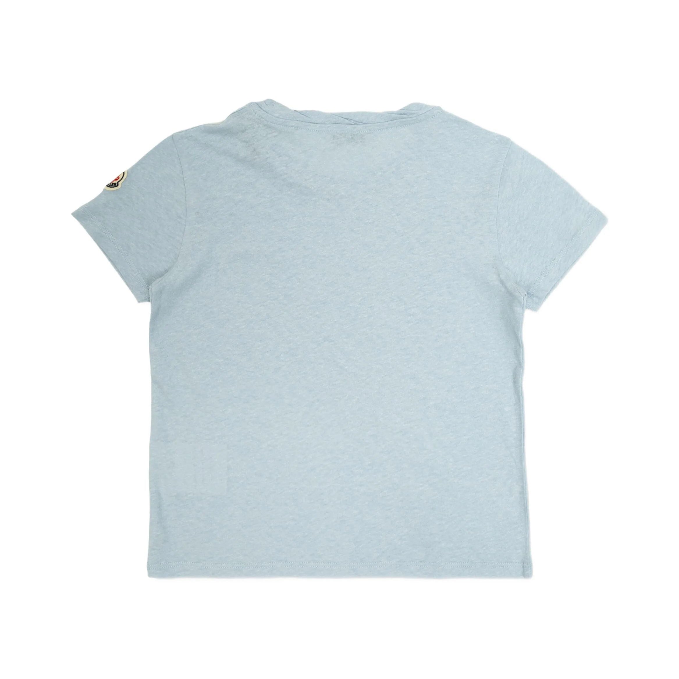 Girls Light Blue Cotton T-Shirt