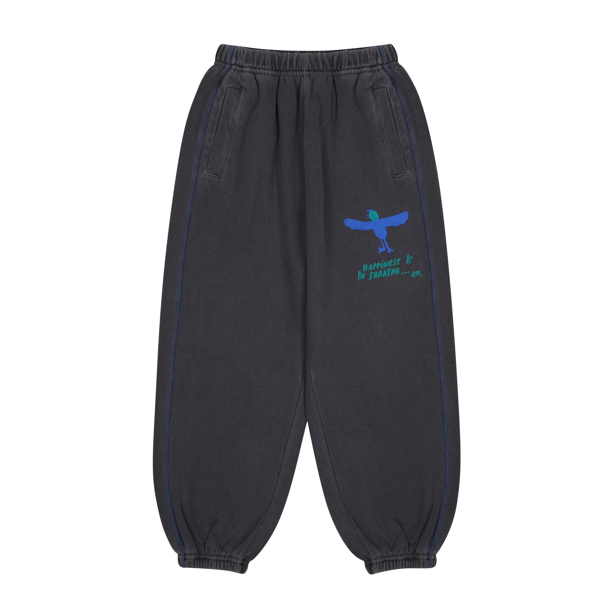 Boys & Girls Charcoal Cotton Trousers