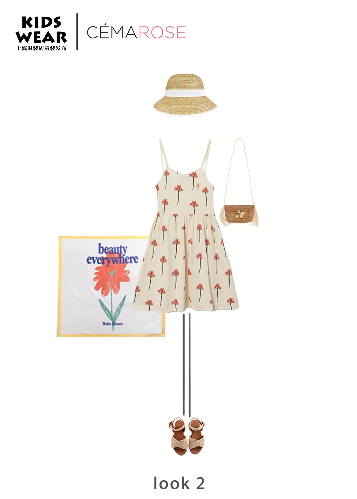 Girls White Flowers Cotton Dress