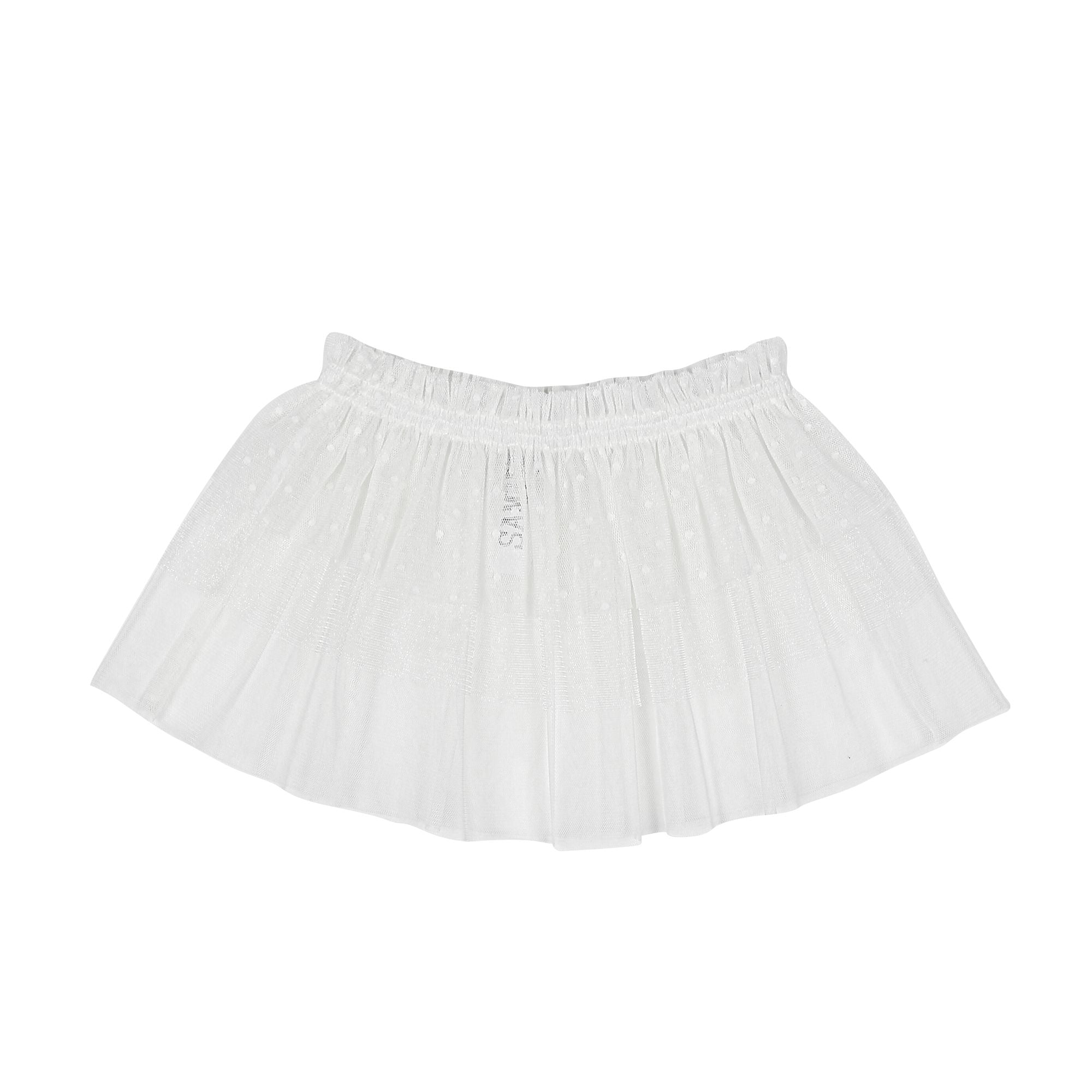 Girls White Tulle Skirt