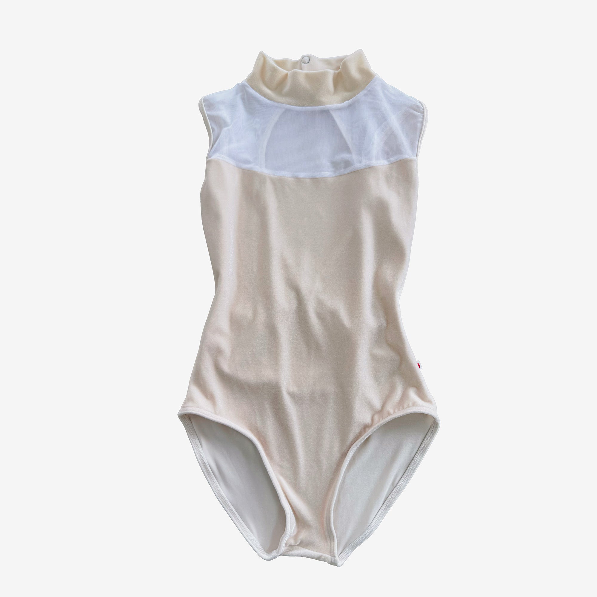Women Milk "Camila-Mesh/V-Buttermilk/N-Pearl/Mesh-White" Ballet Onesies