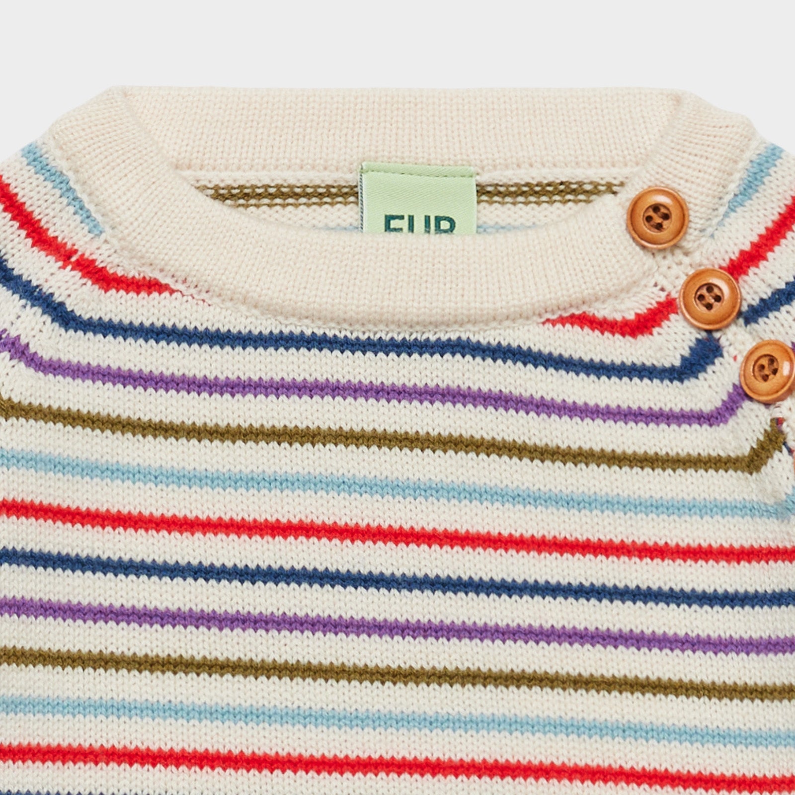 Boys & Girls Multicolor Stripes Wool Sweater
