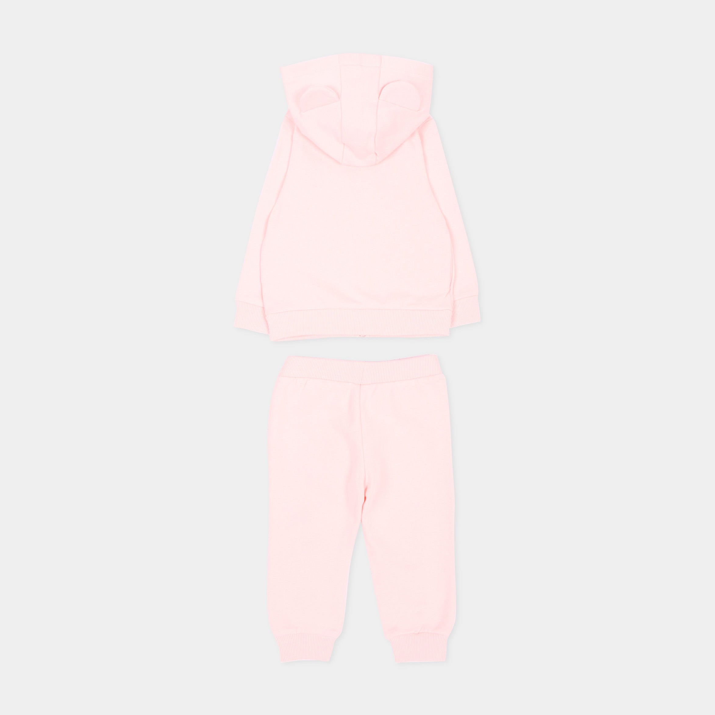 Baby Girls Light Pink Zip-Up Cotton Set