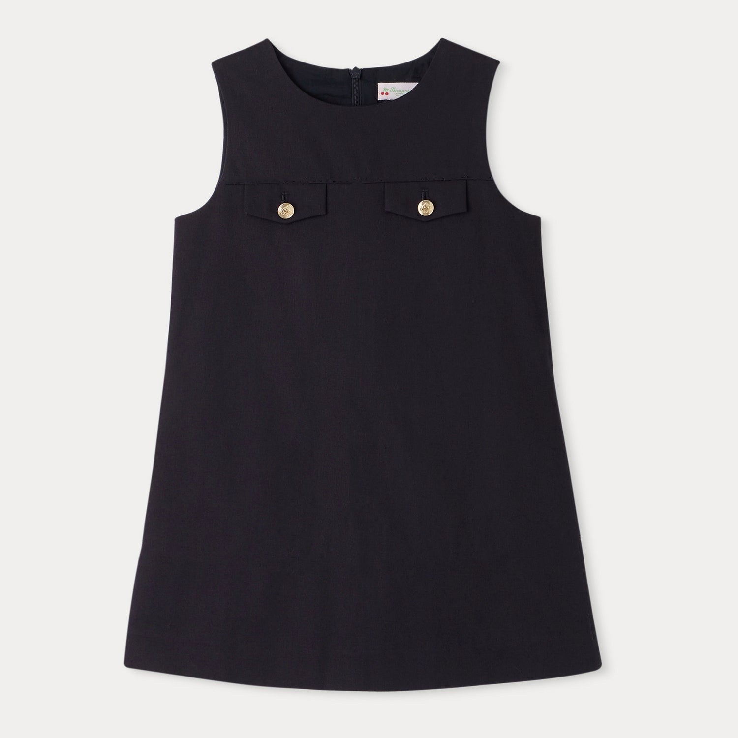 Girls Navy Cotton Dress