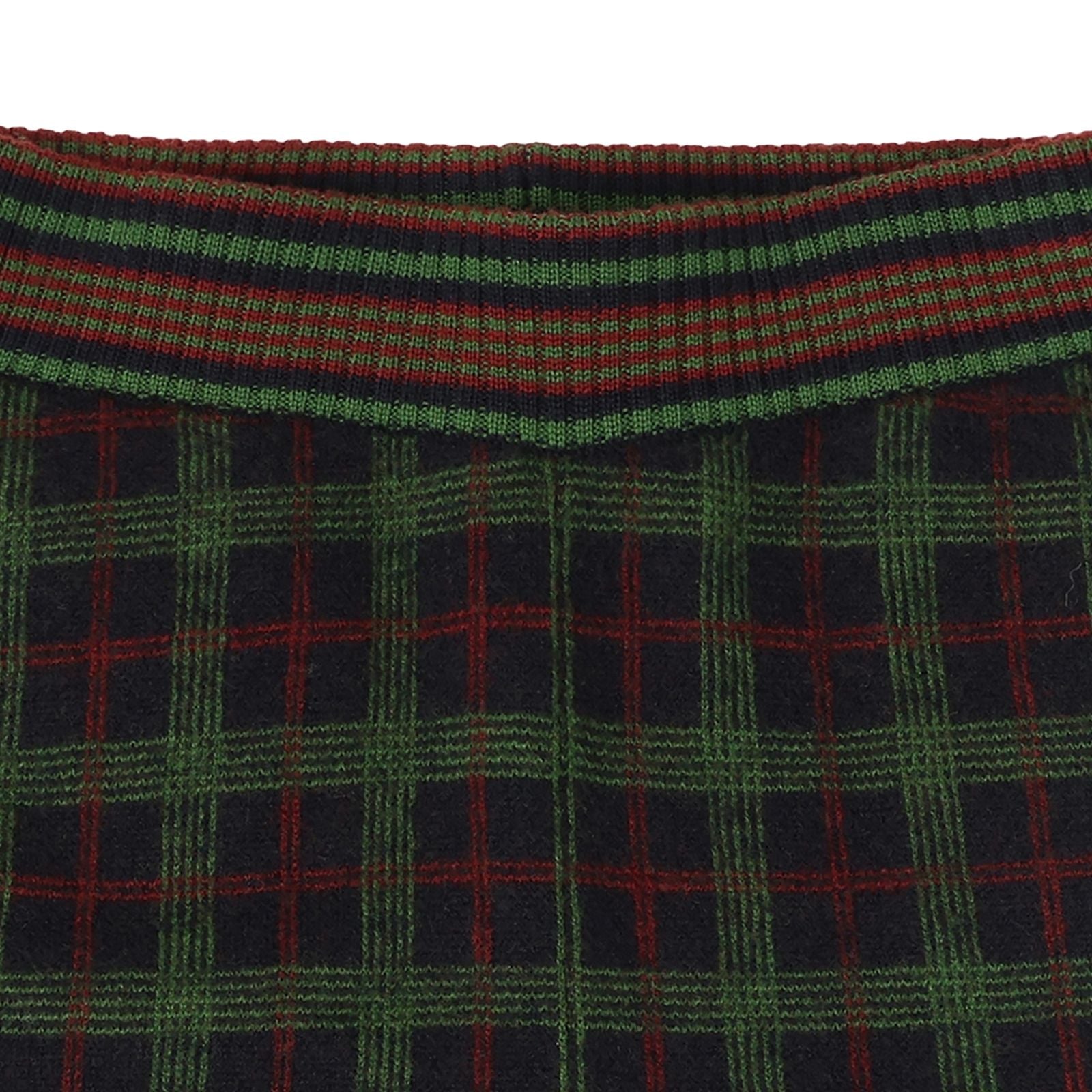 Boys & Girls Green Check Wool Trousers