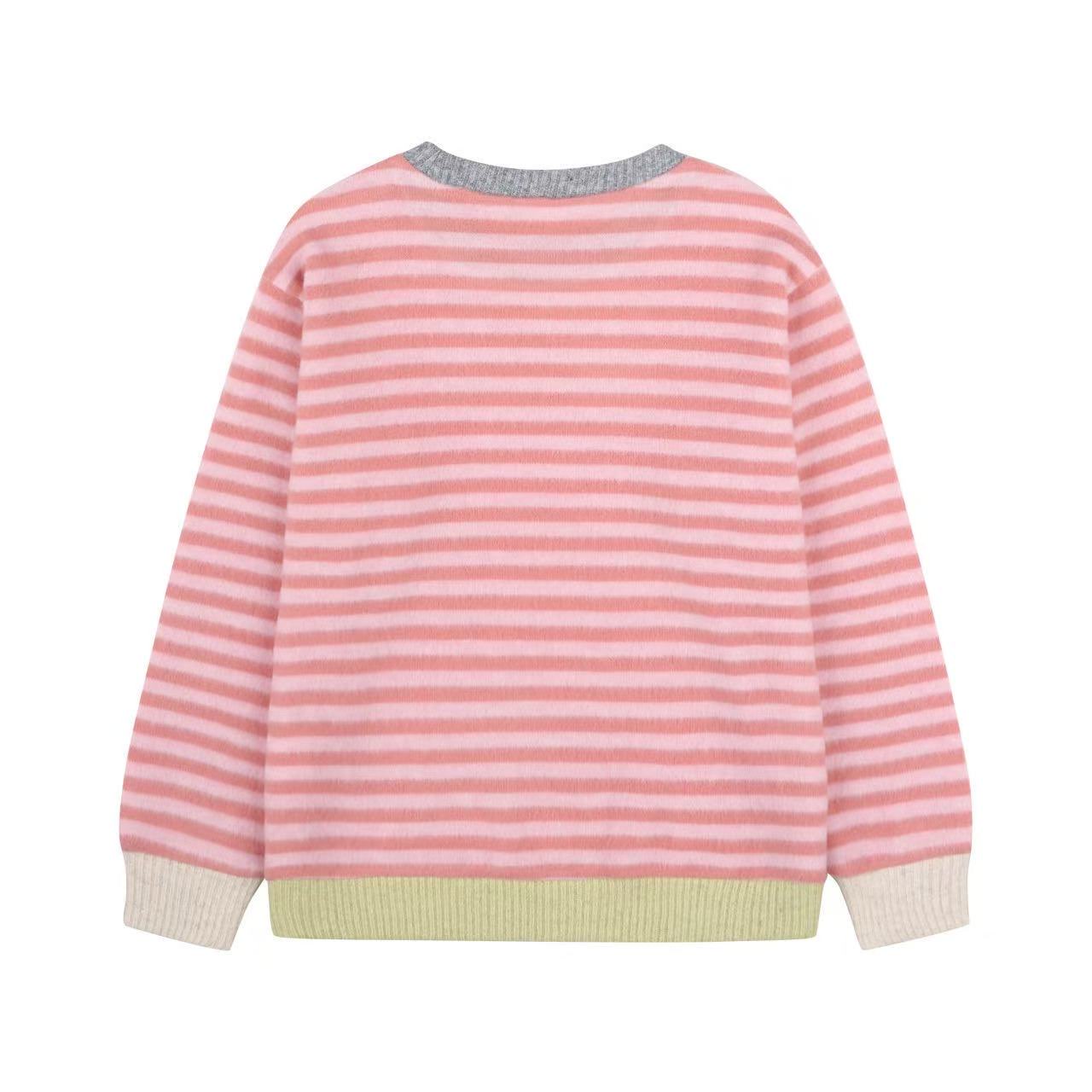 Boys & Girls Pink Stripes Knit Sweater