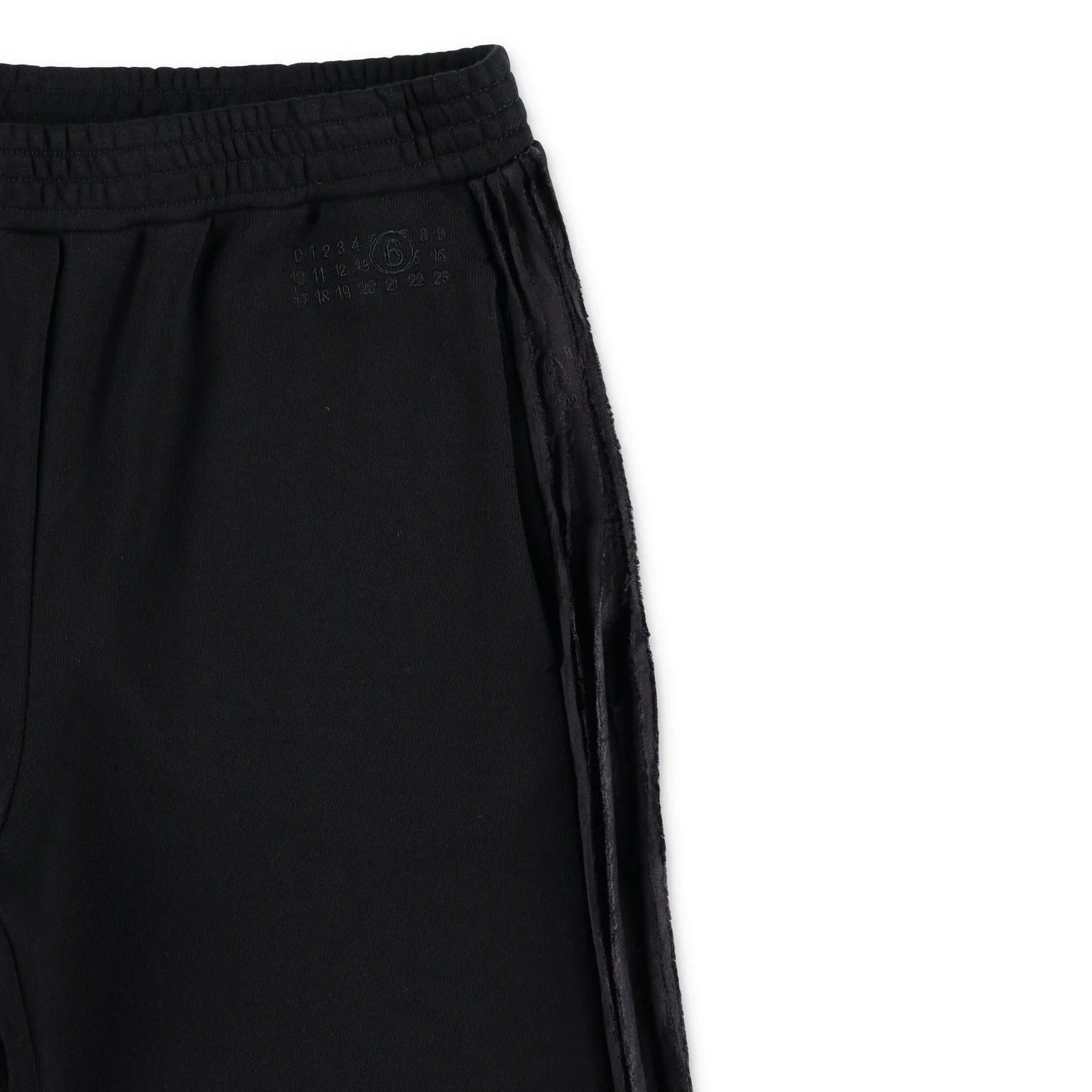 Girls Black Embroidered Logo Cotton Trousers