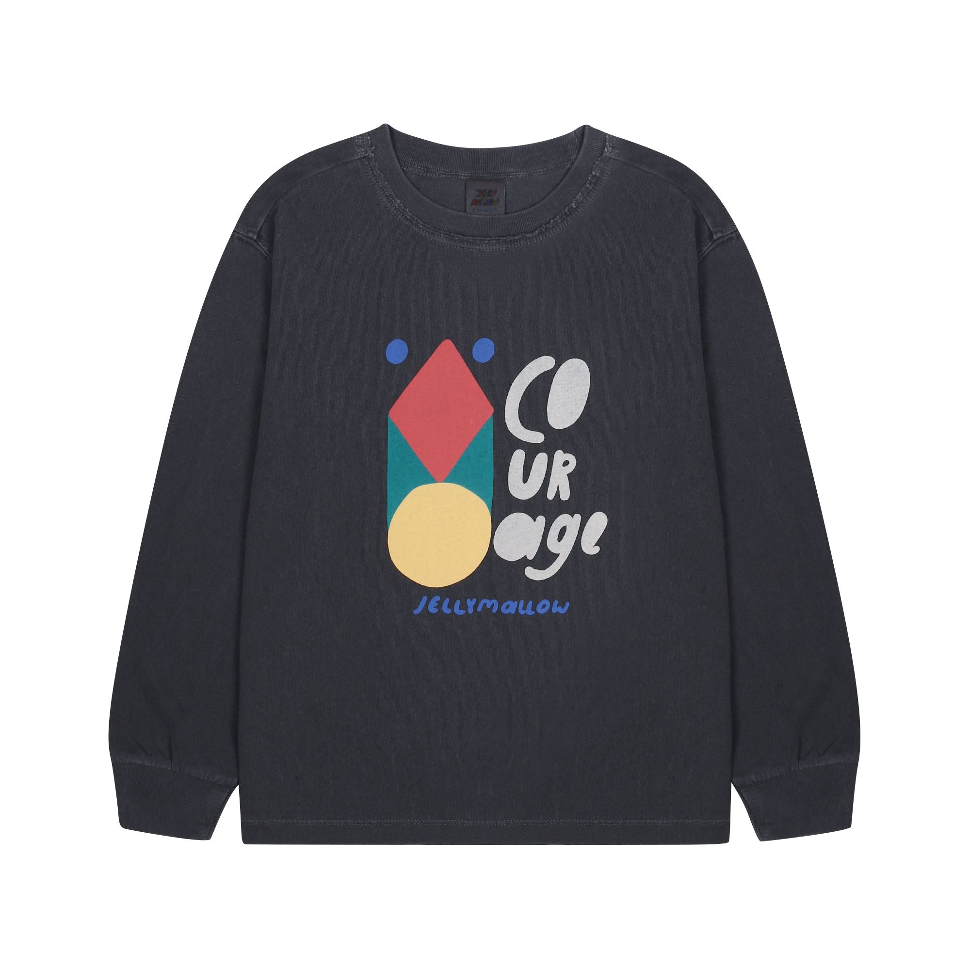 Boys & Girls Charcoal Printed Cotton Sweatshirt