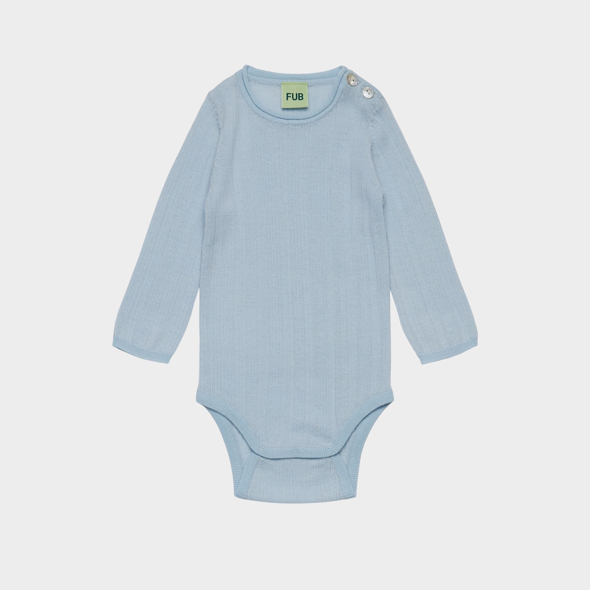 Baby Boys & Girls Light Blue Wool Babysuit