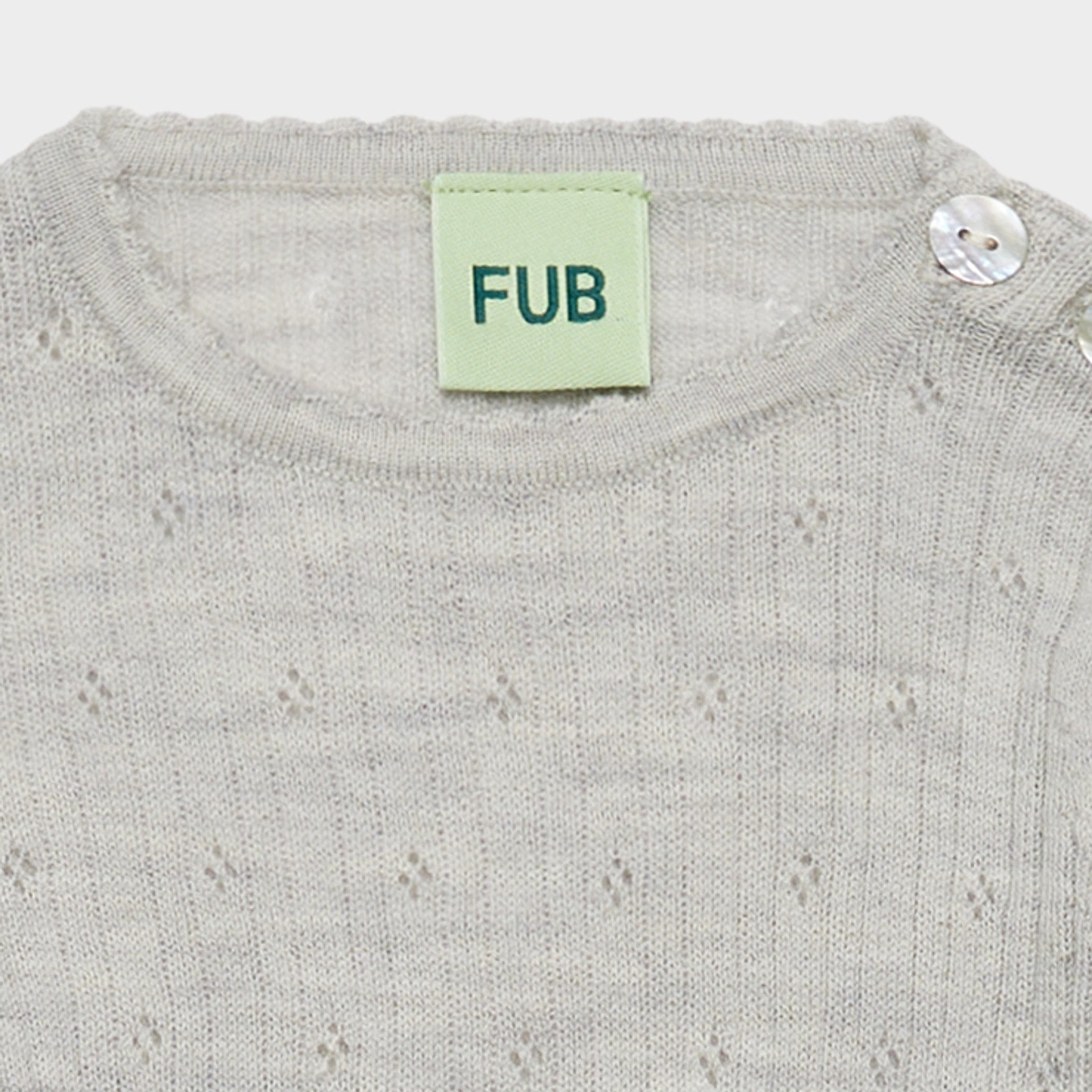 Baby Boys & Girls Light Grey Wool Babysuit