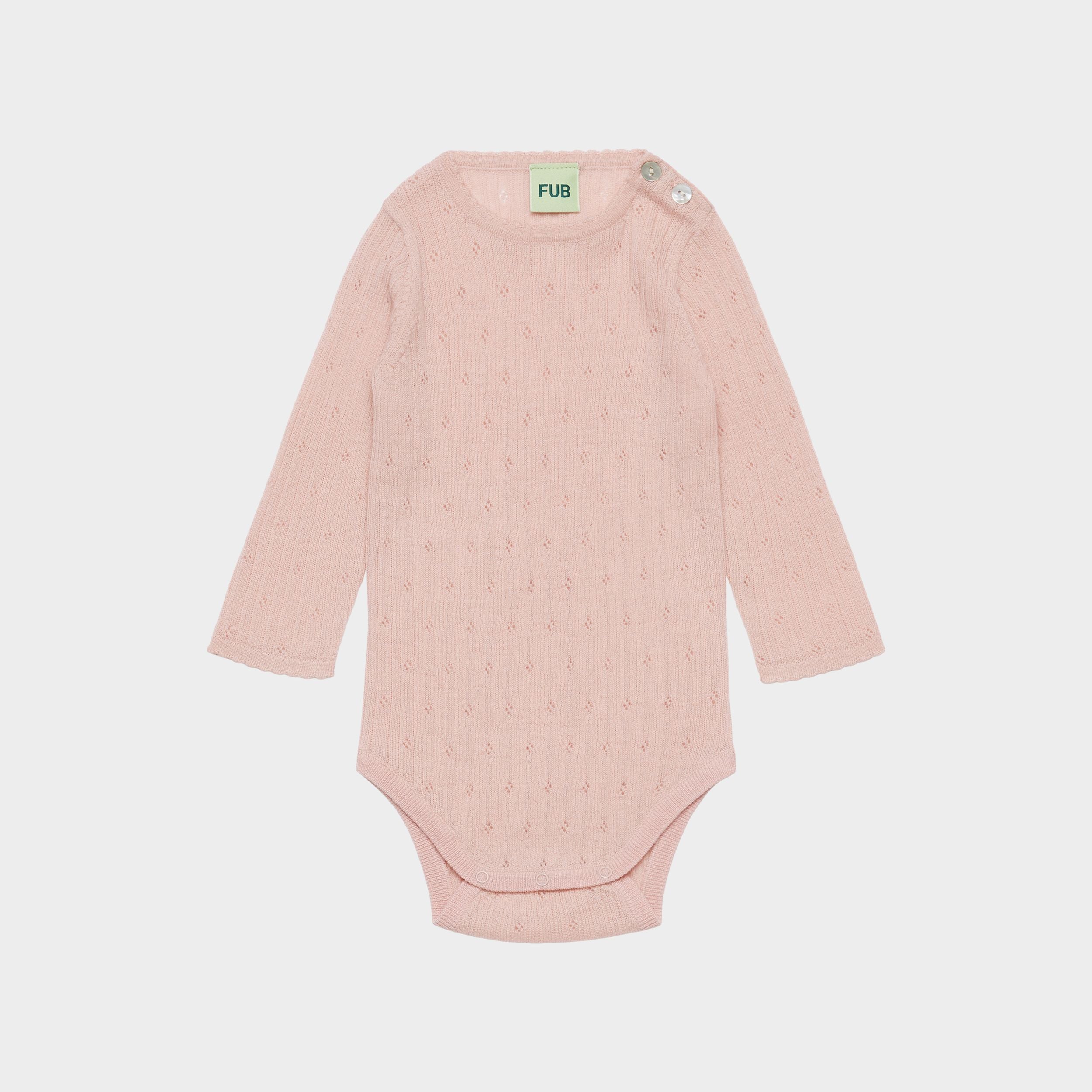 Baby Girls Pink Wool Babysuit
