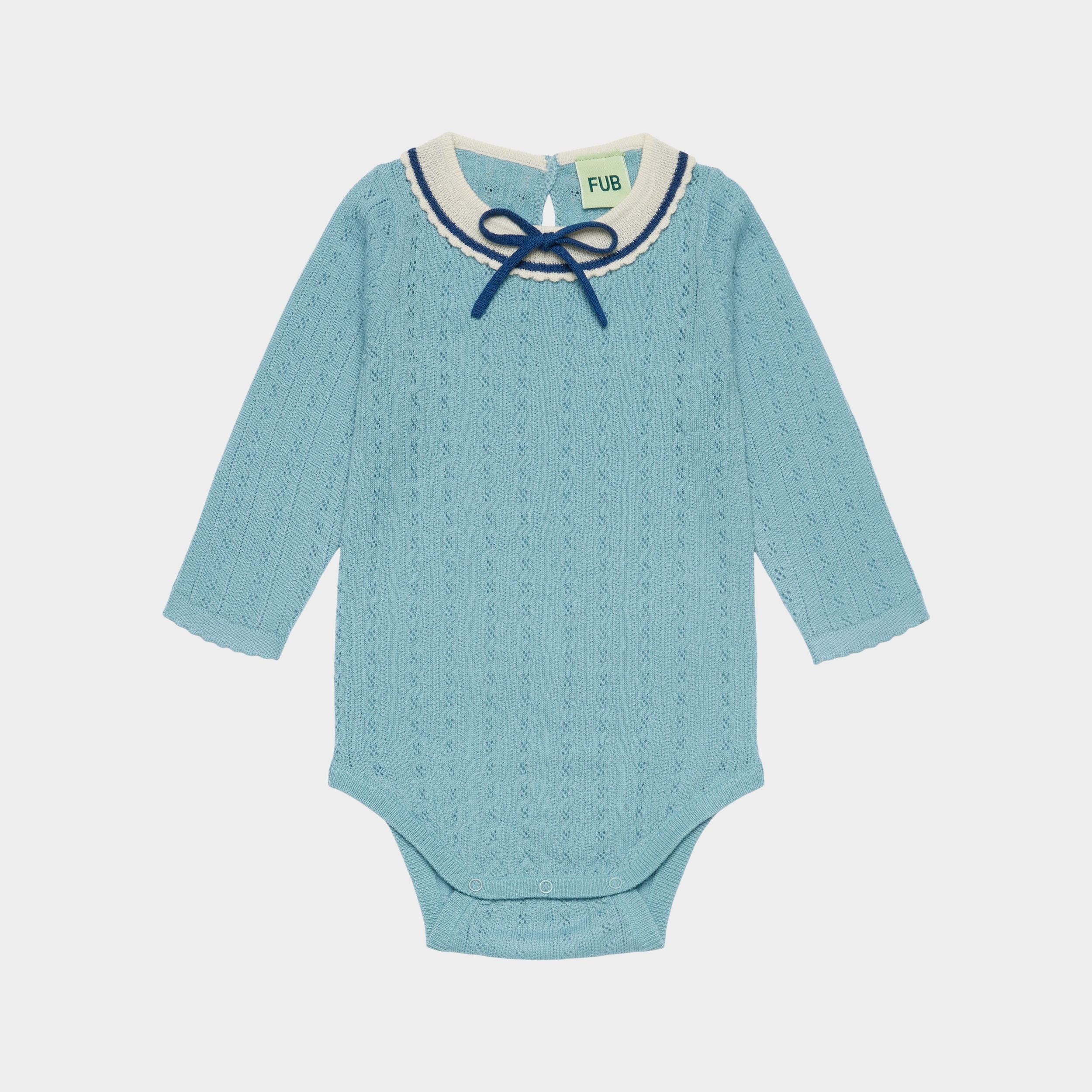 Baby Girls Teal Wool Babysuit