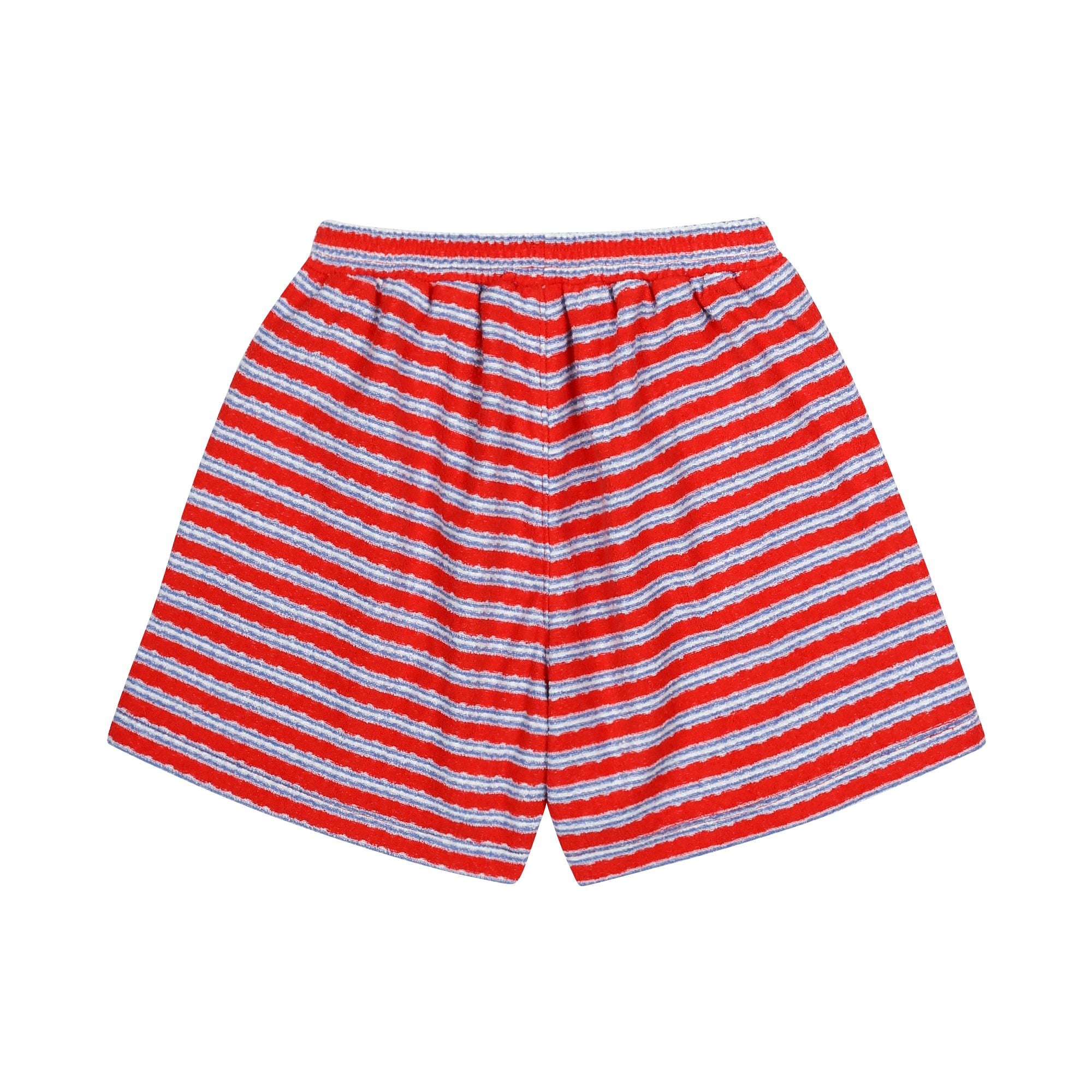 Boys & Girls Red Stripes Cotton Shorts