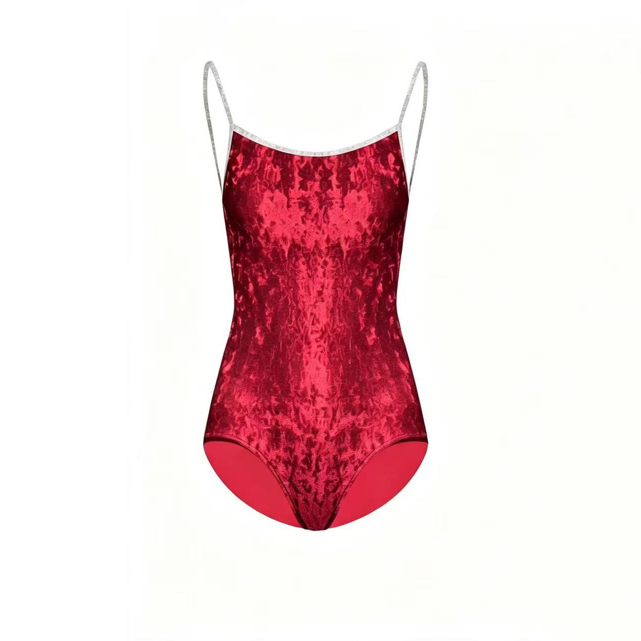 Justaucorps de ballet rouge foncé « Daniela/CV-Dark Red/CV-Silver » pour filles