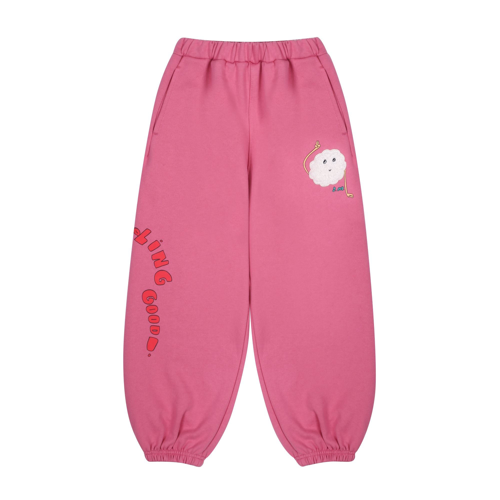 Boys & Girls Pink Cotton Trousers