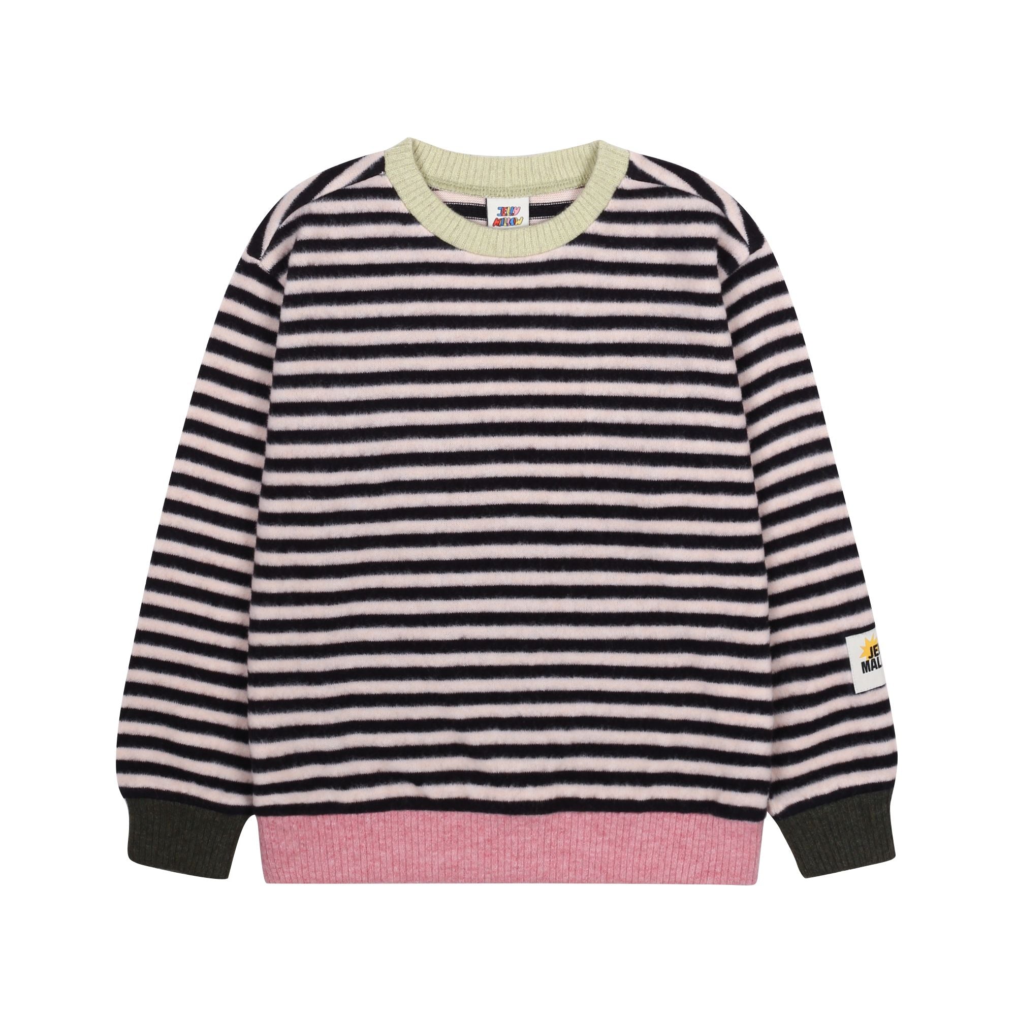 Boys & Girls Black Stripes Knit Sweater