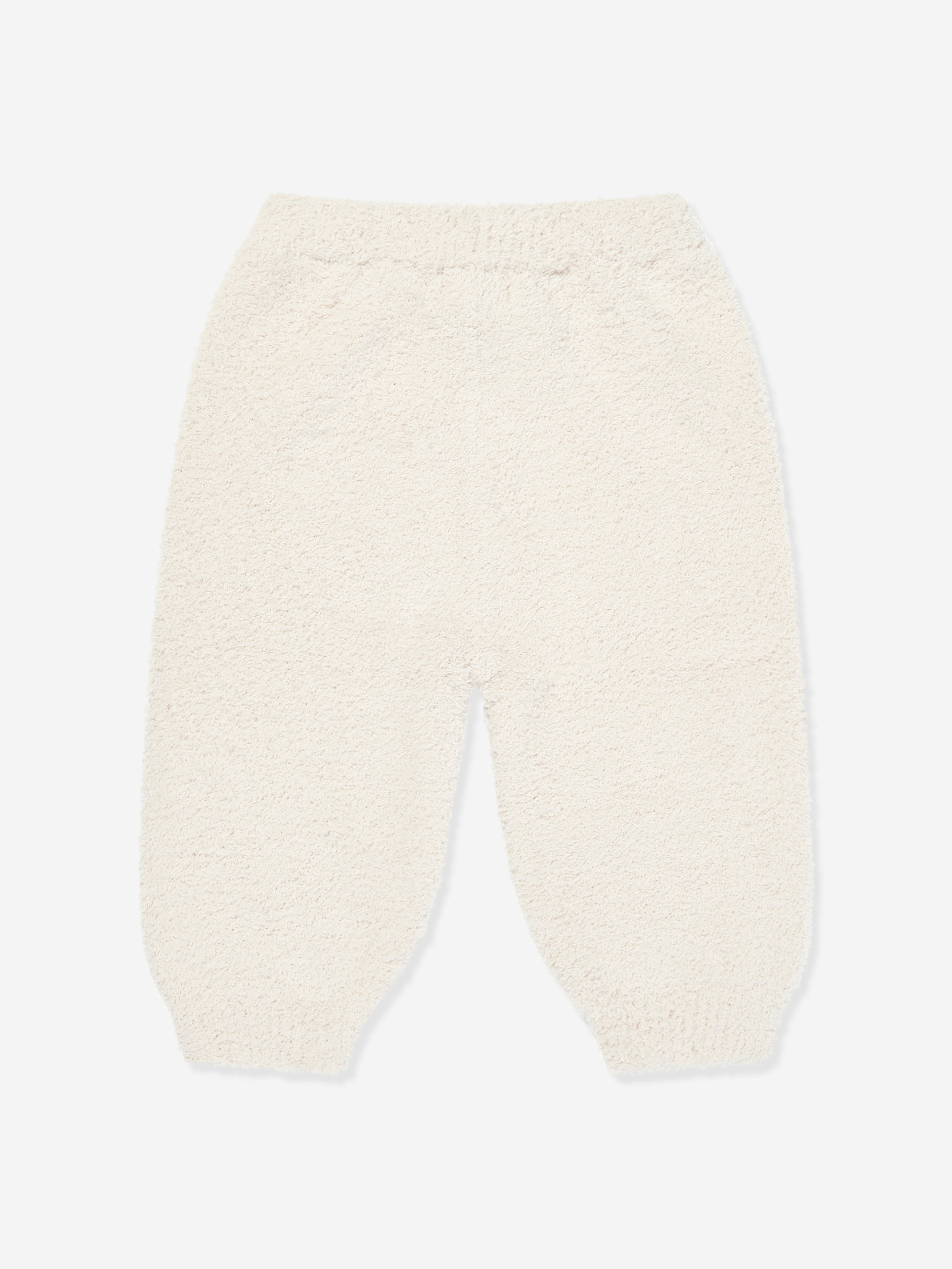 7AM Enfant Baby  Fuzzy Boxy Lounge Pants in Ivory