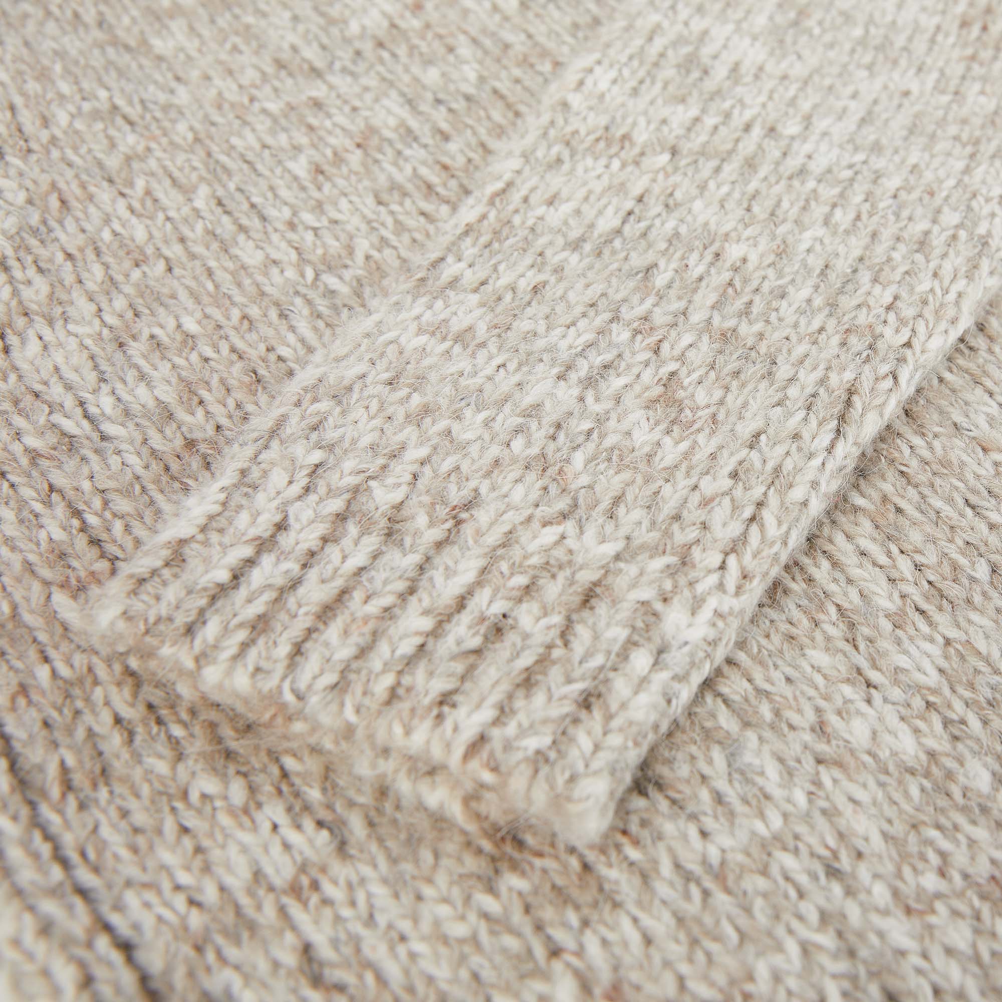Boys Beige Zip-Up Cardigan