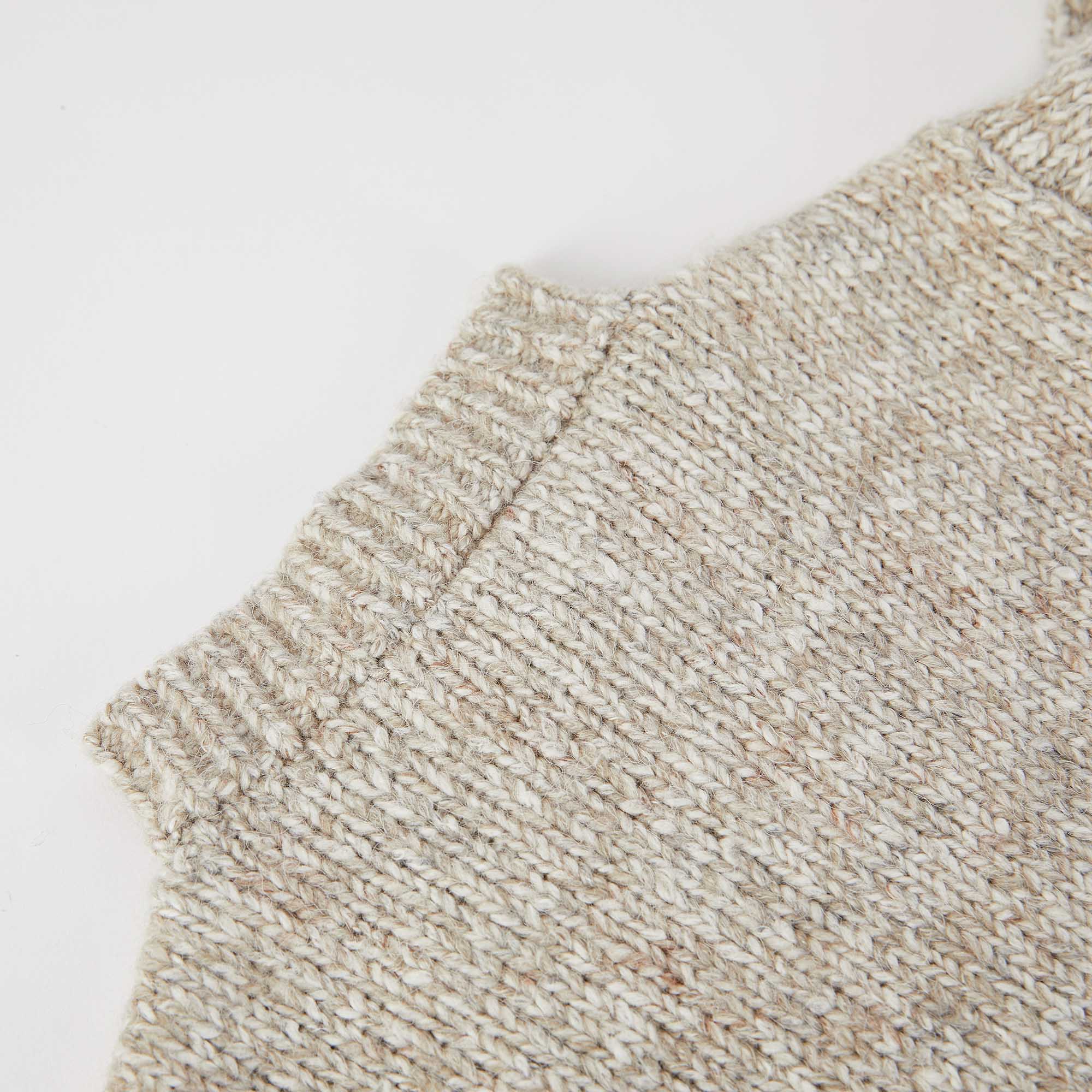 Boys Beige Zip-Up Cardigan