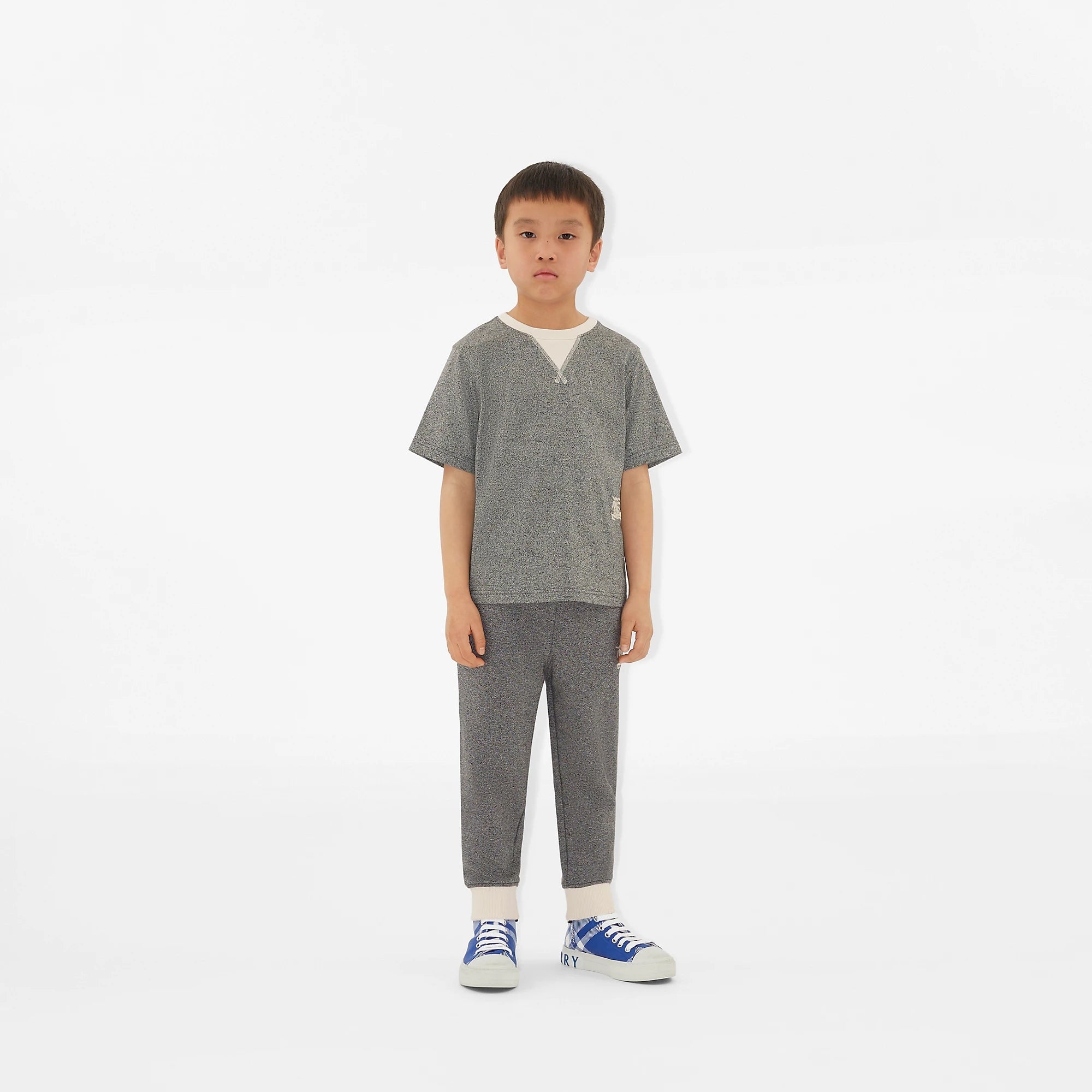 Boys Grey Cotton T-Shirt