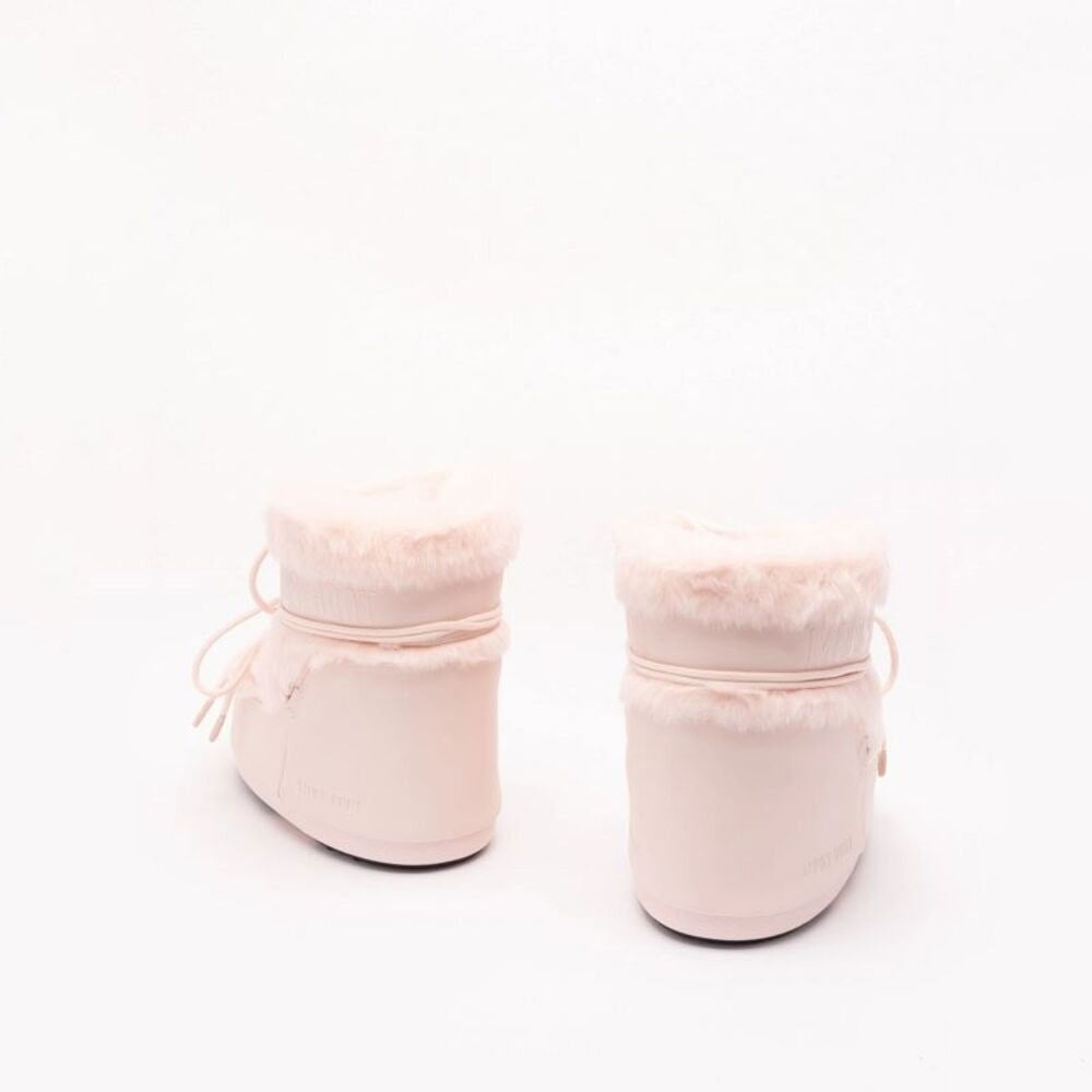 Women Light Pink "ICON LOW" Faux Fur Boots