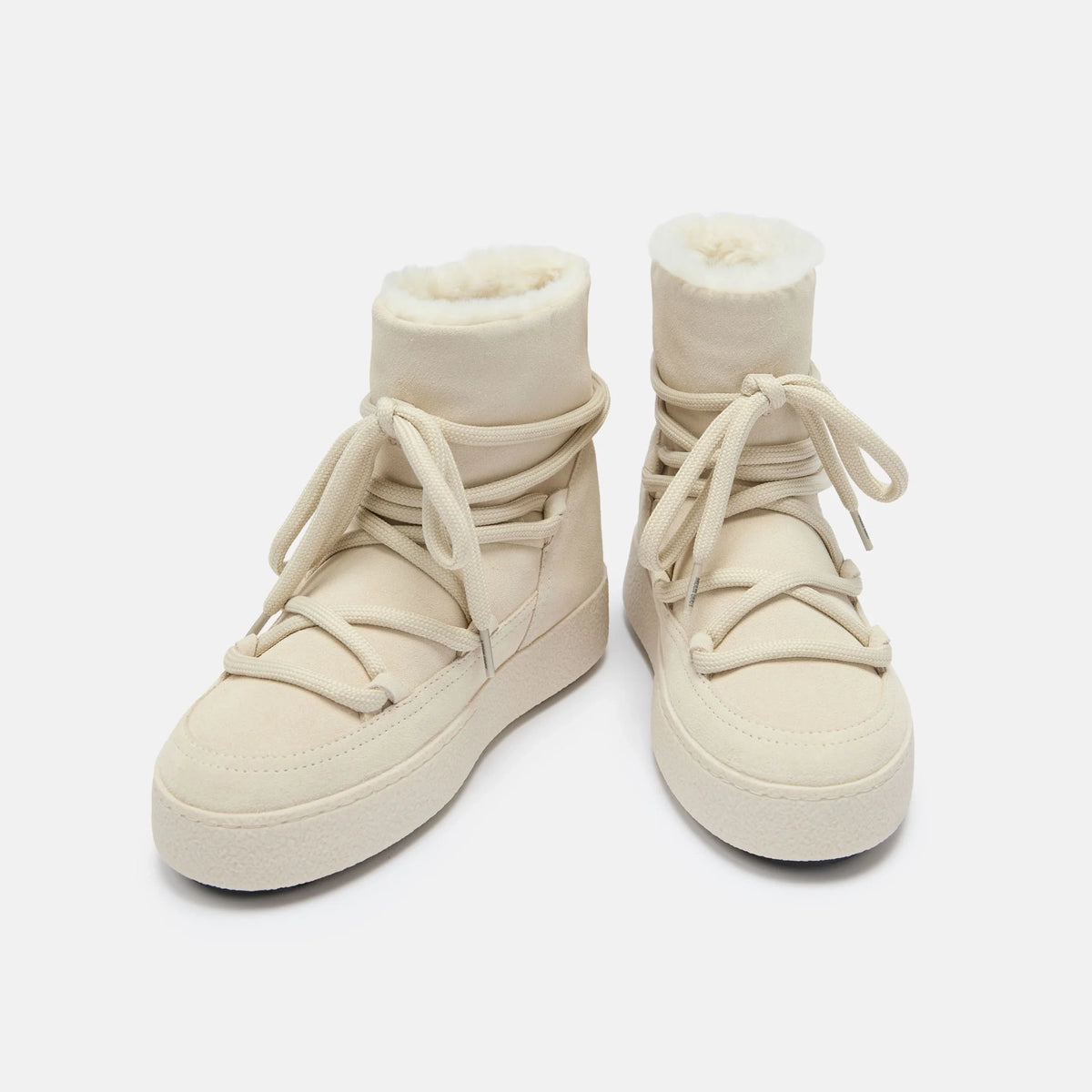 Women Light Beige "LTRACK SOFIA" Suede Boots