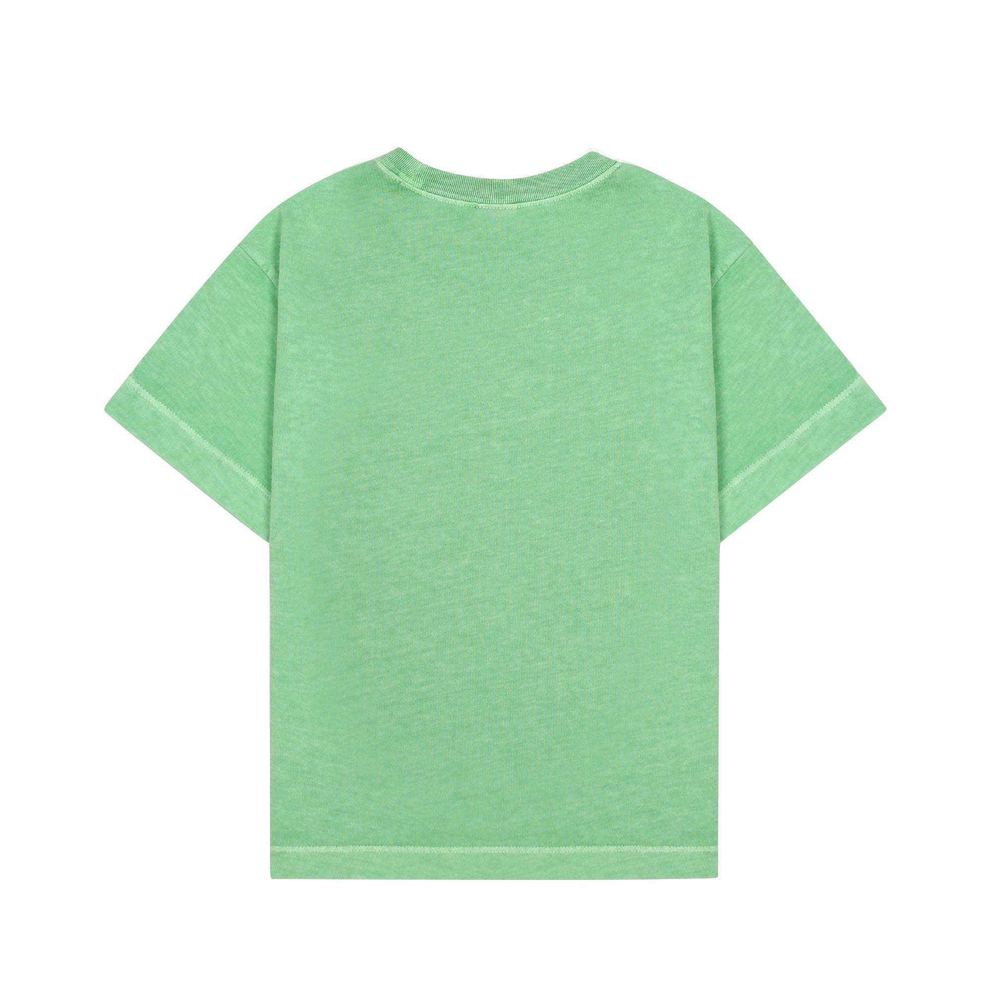 Boys & Girls Green Printed Cotton T-Shirt