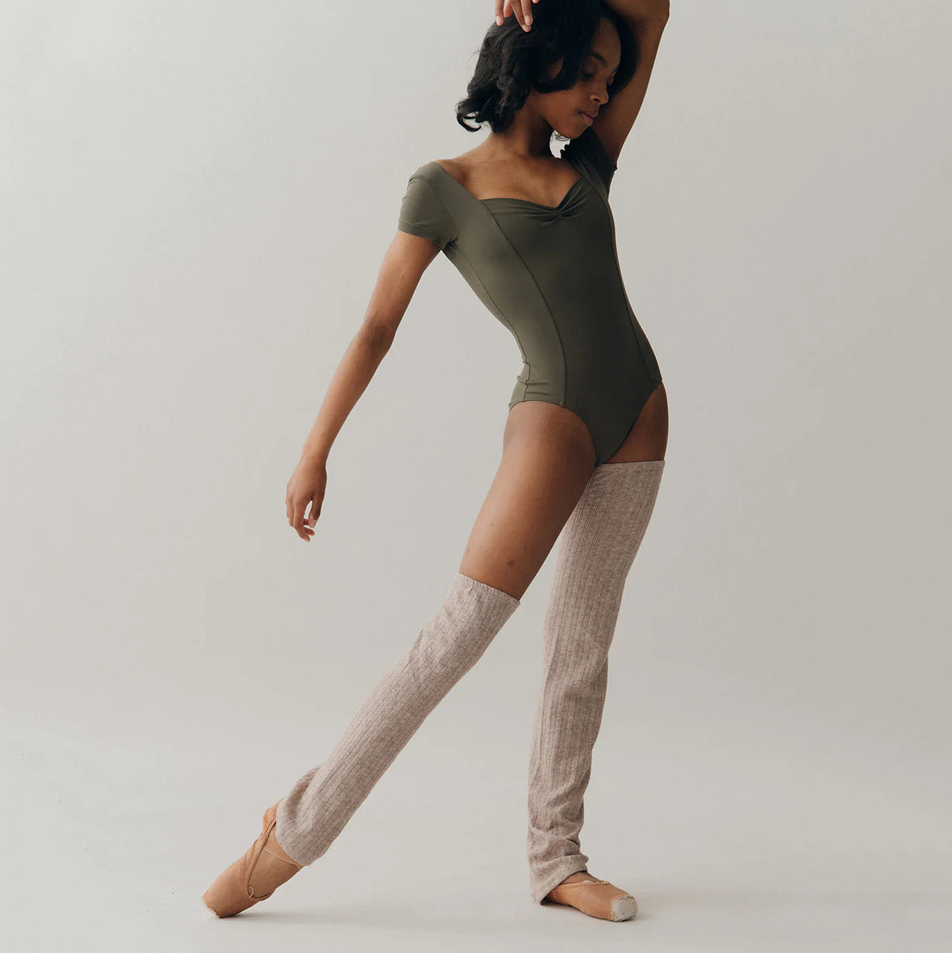 Boys & Girls Oatmeal Ballet Warm Up Socks