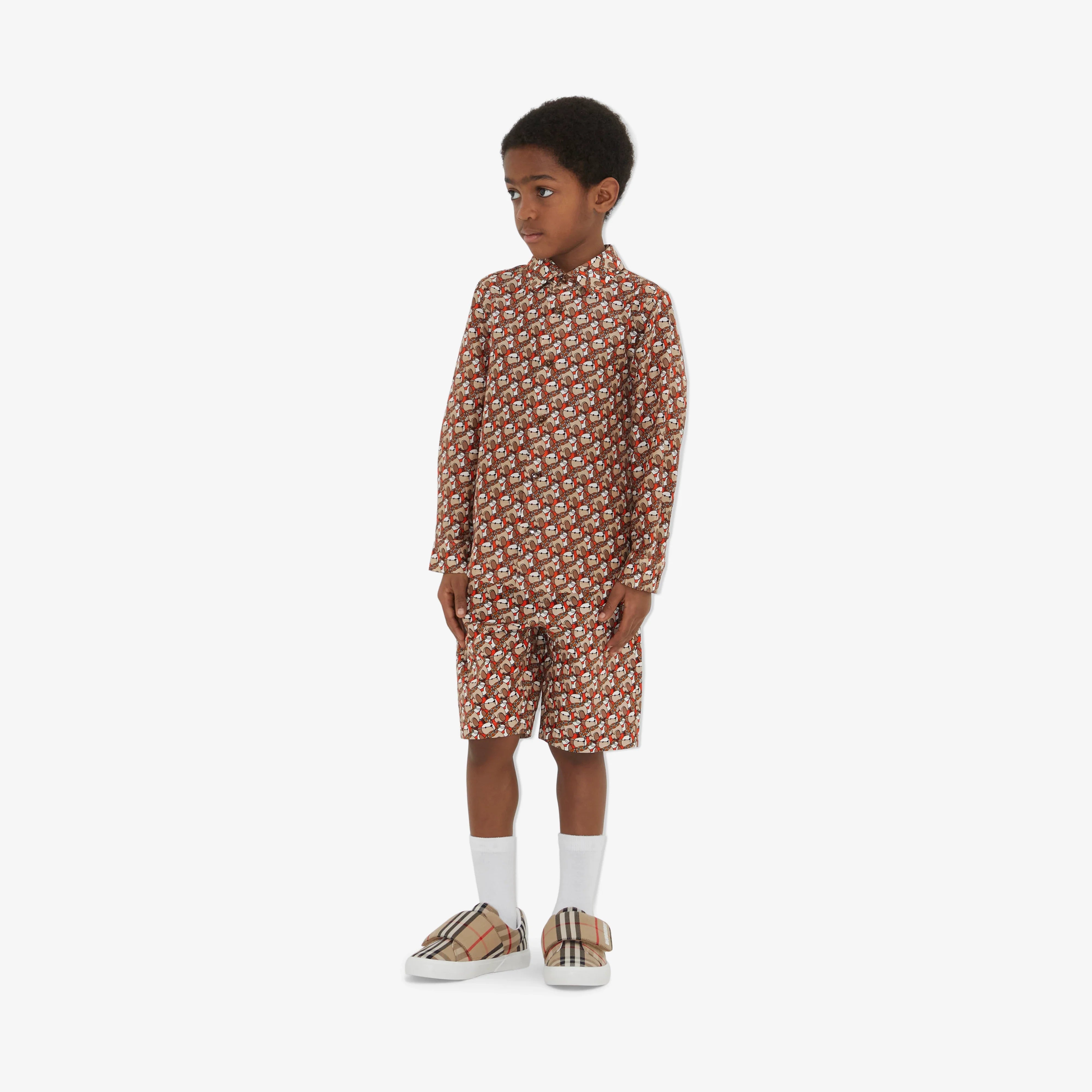 Boys Owen Shirt in Beige