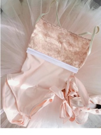 Girls Pink Embroidered Ballet Onesies