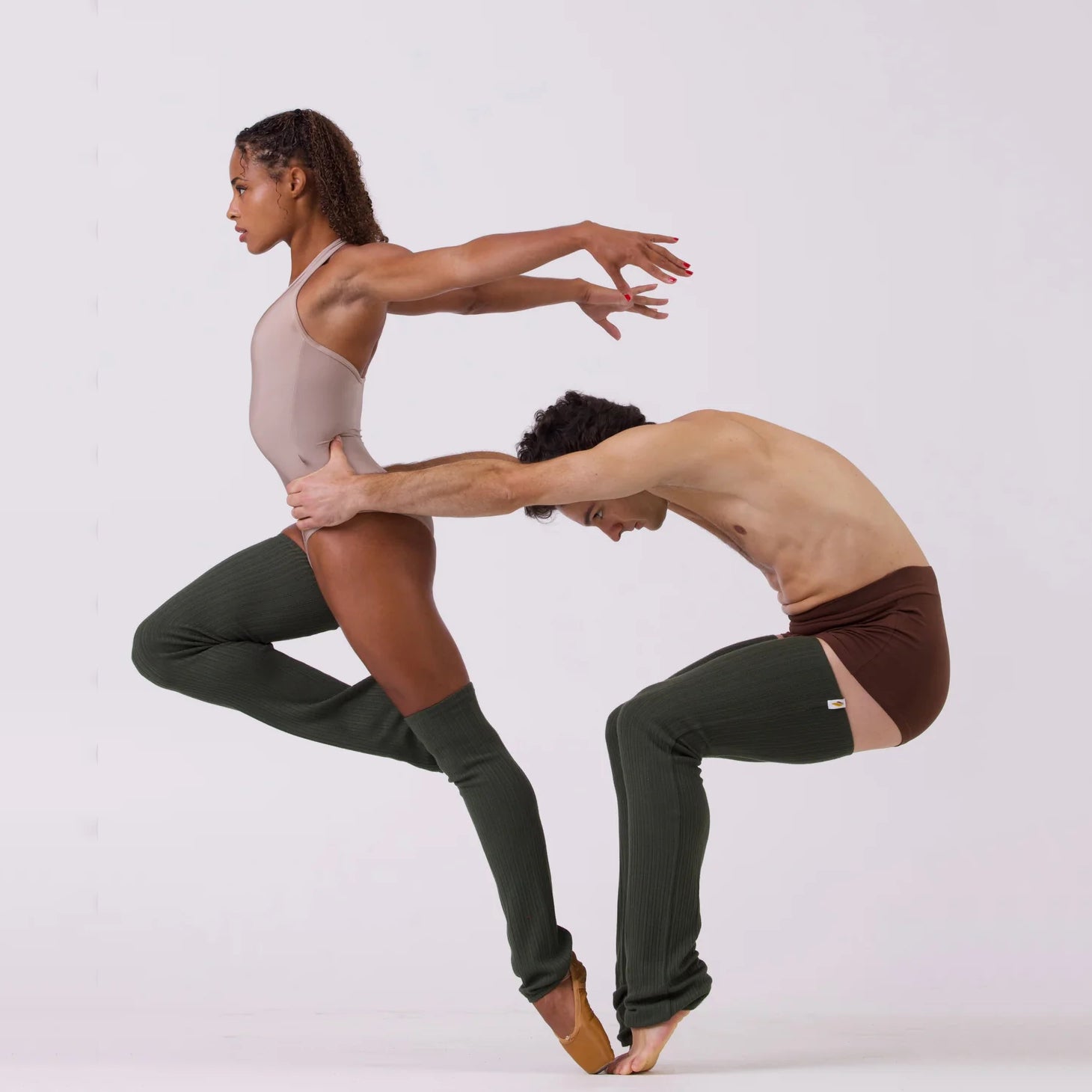 Boys & Girls Green Ballet Warm Up Socks